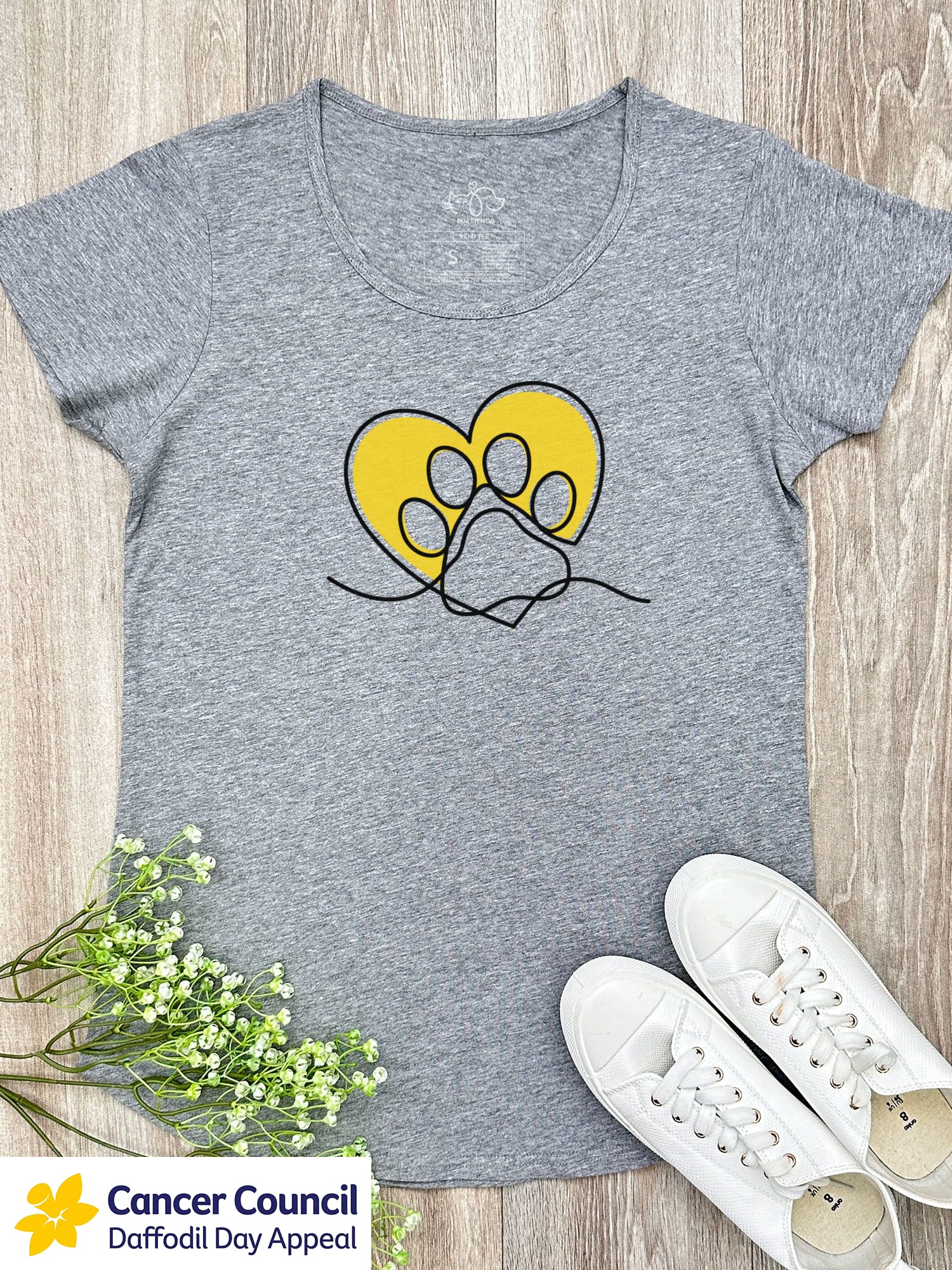 LIMITED EDITION Paw Prints On My Heart Remi Women's Scoop Neck Tee