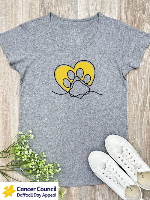 LIMITED EDITION Paw Prints On My Heart Remi Women's Scoop Neck Tee