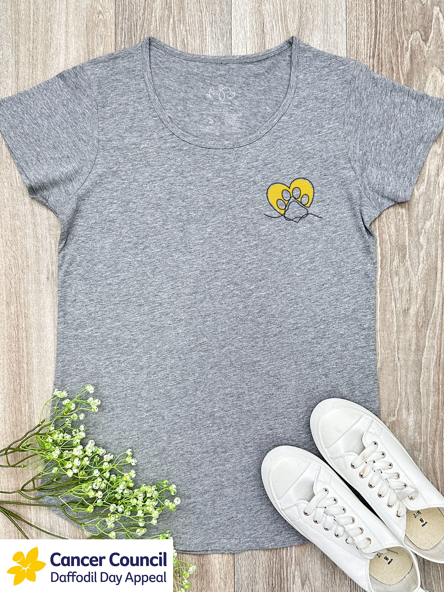 LIMITED EDITION Paw Prints On My Heart Remi Women's Scoop Neck Tee