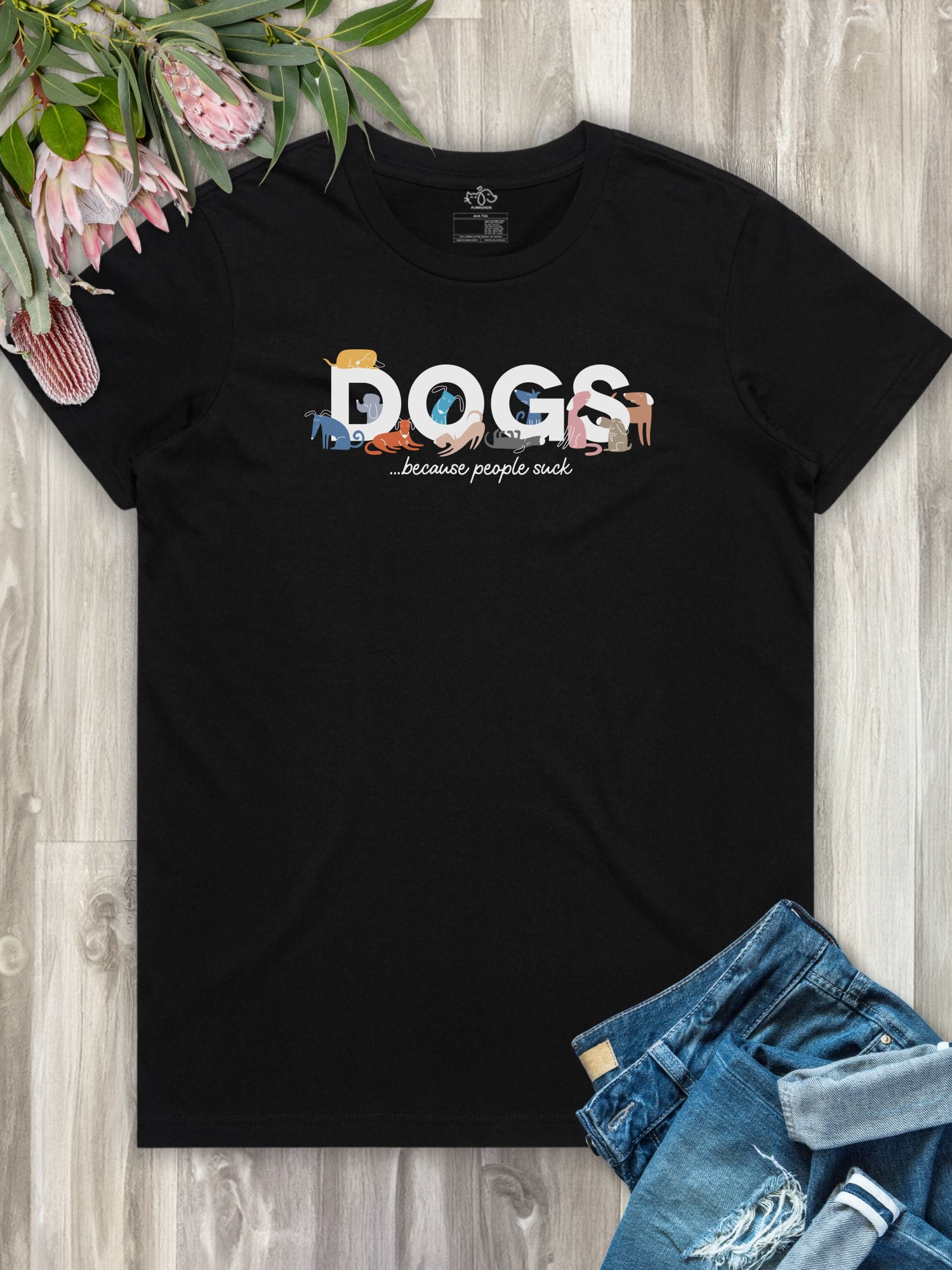 Dogs Because People Suck Ava Women's Regular Fit Tee