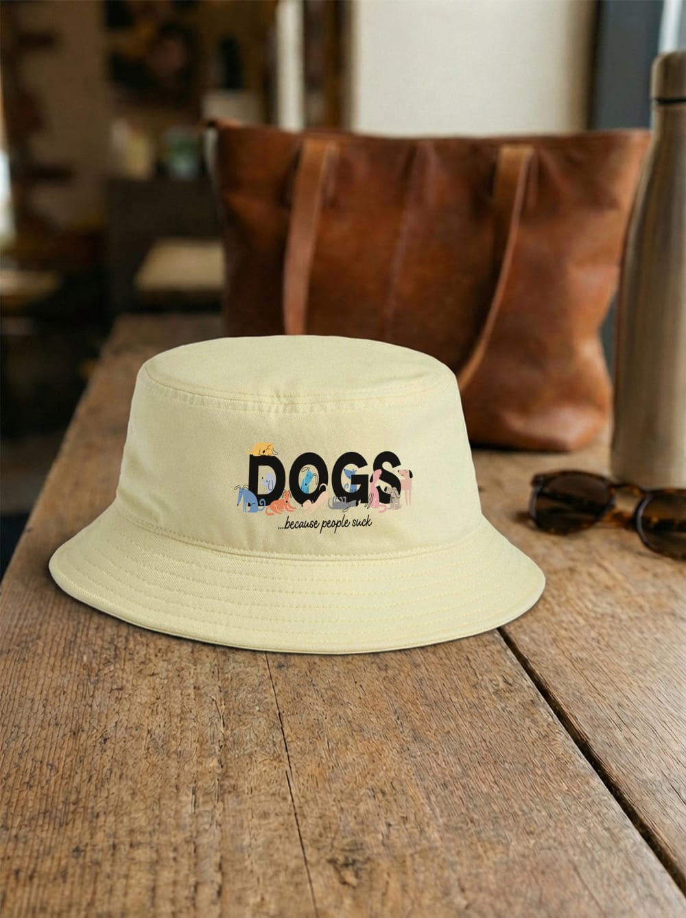 Dogs Because People Suck Bucket Hat