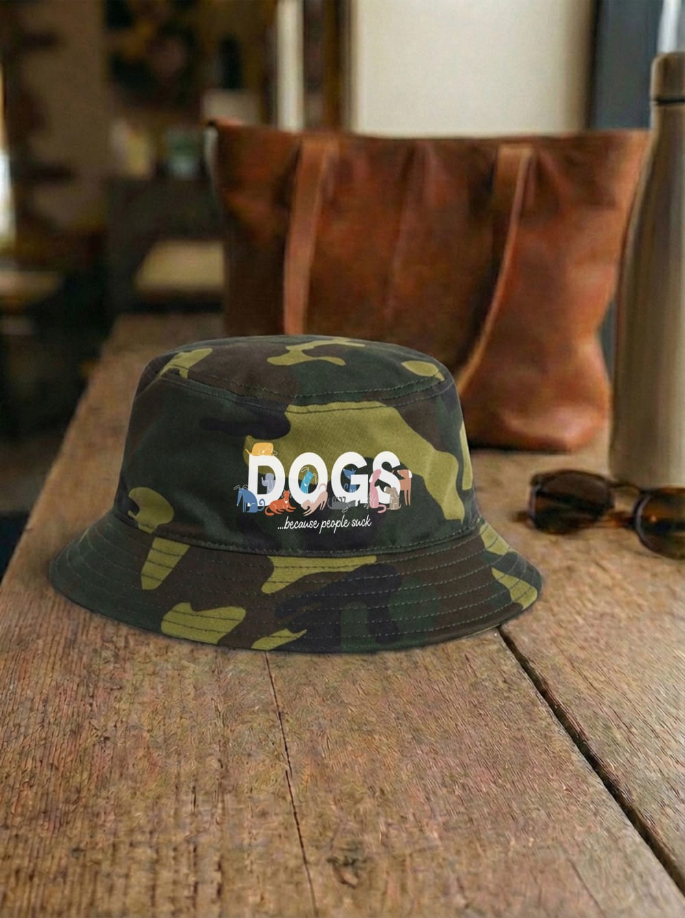 Dogs Because People Suck Bucket Hat