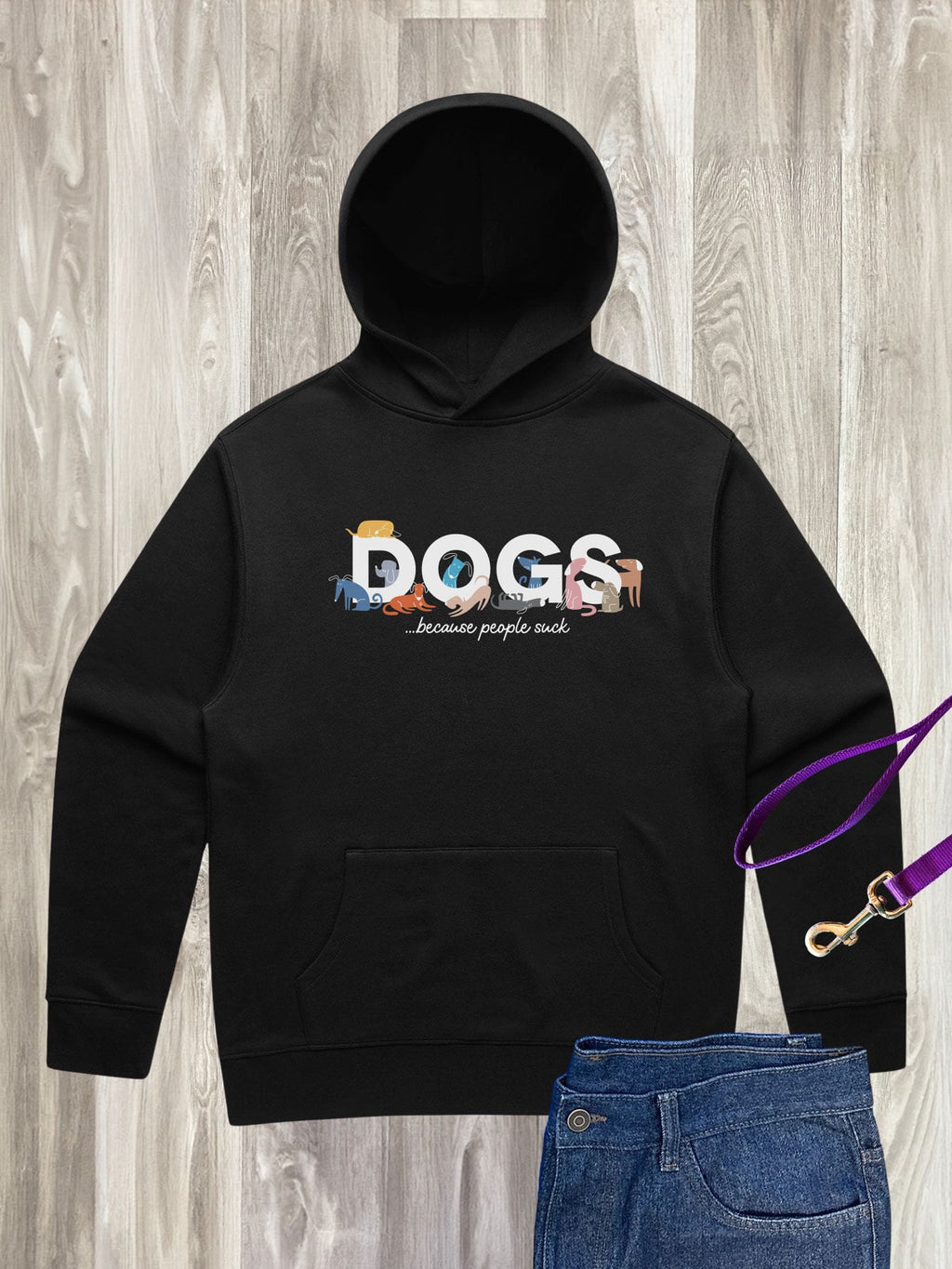 Dogs Because People Suck Men's Comfort Hood