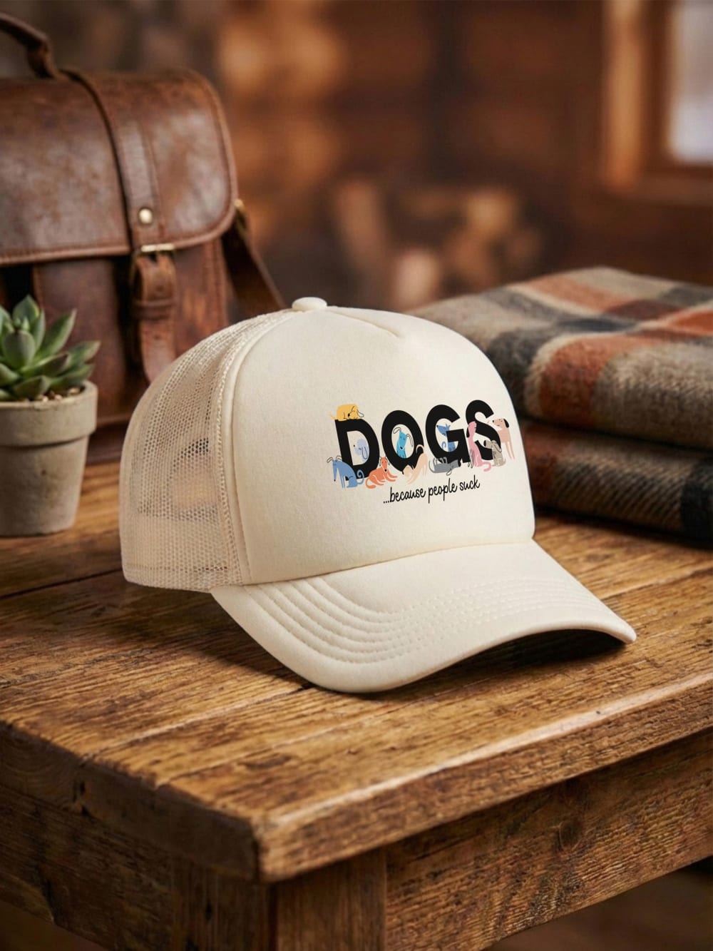 Dogs Because People Suck Foam Trucker Cap