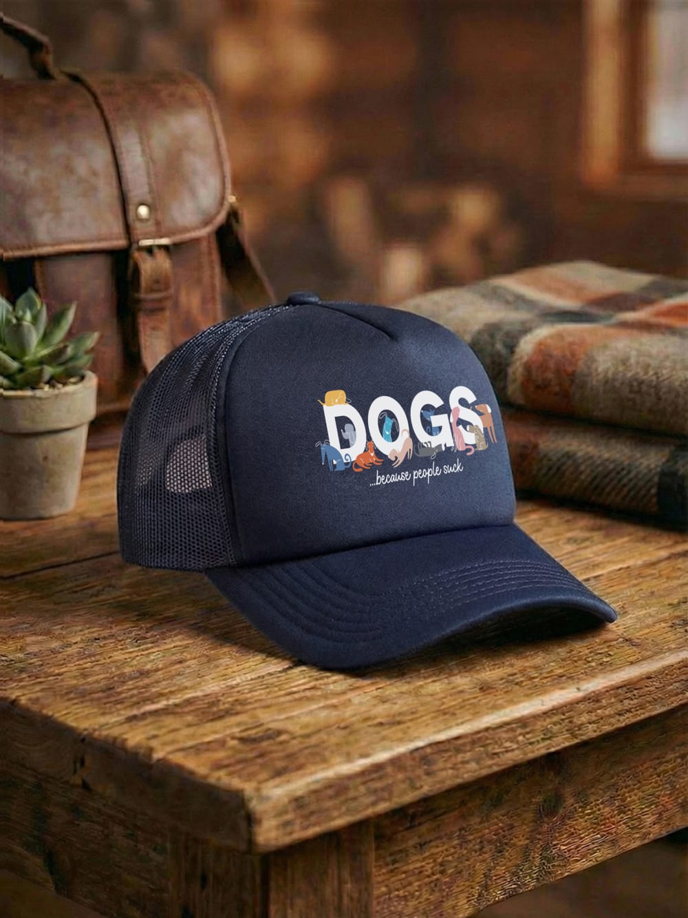 Dogs Because People Suck Foam Trucker Cap