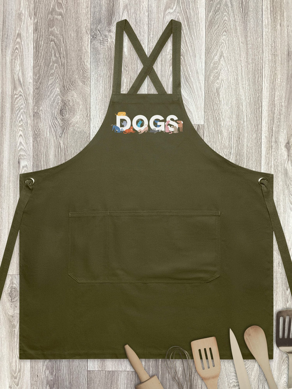 Dogs Because People Suck Jarrah Crossback Apron