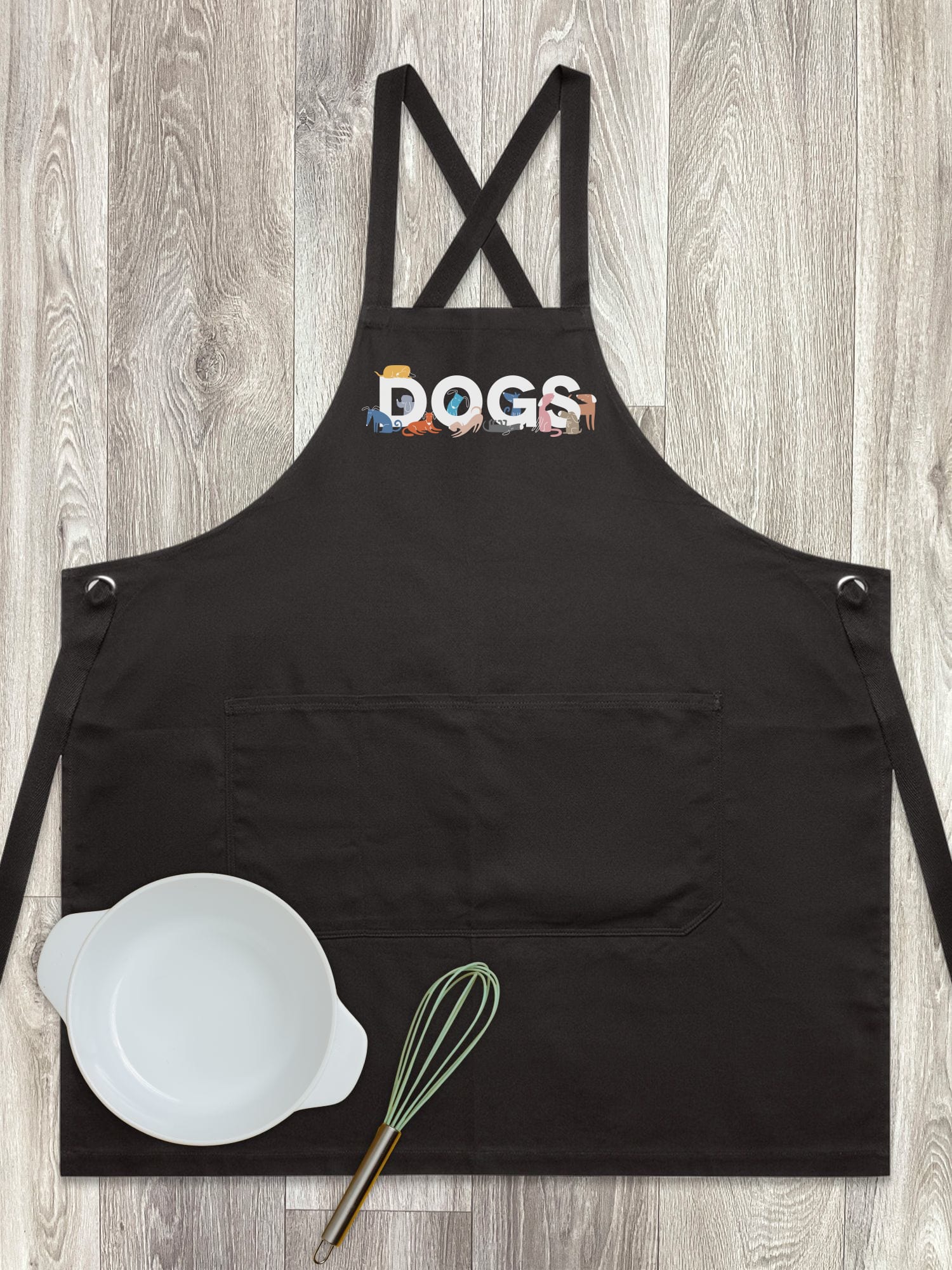 Dogs Because People Suck Jarrah Crossback Apron