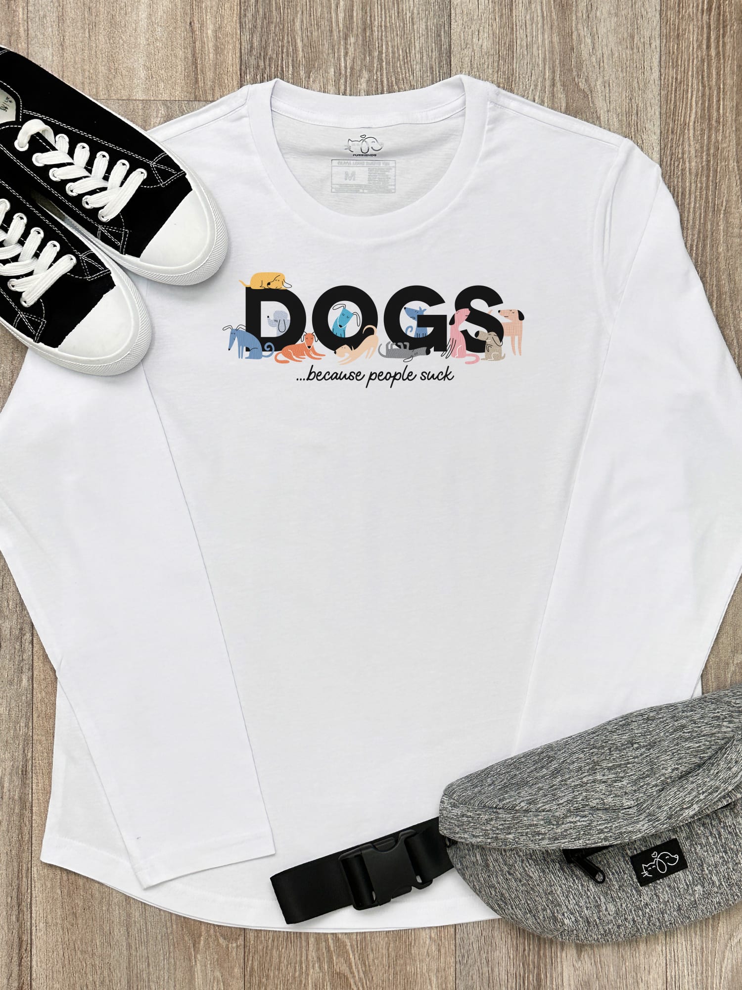 Dogs Because People Suck Olivia Women's Long Sleeve Tee