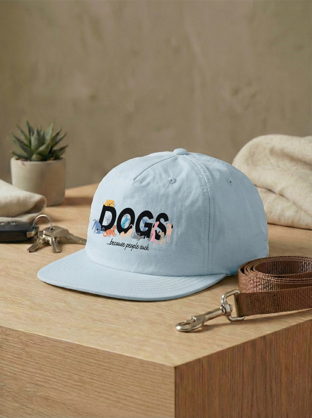 Dogs Because People Suck Quick Dry Cap
