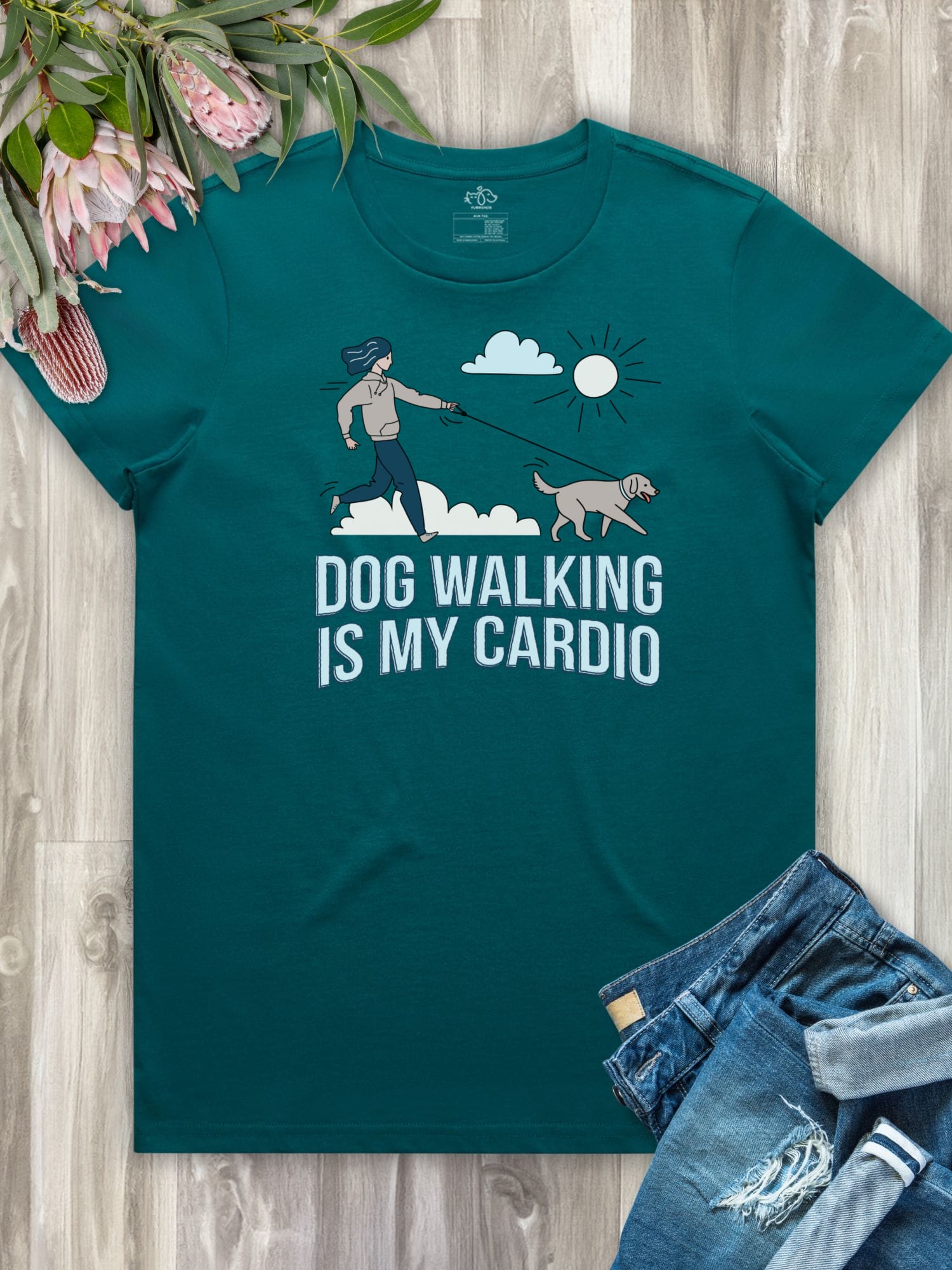 Dog Walking Is My Cardio Ava Women's Regular Fit Tee