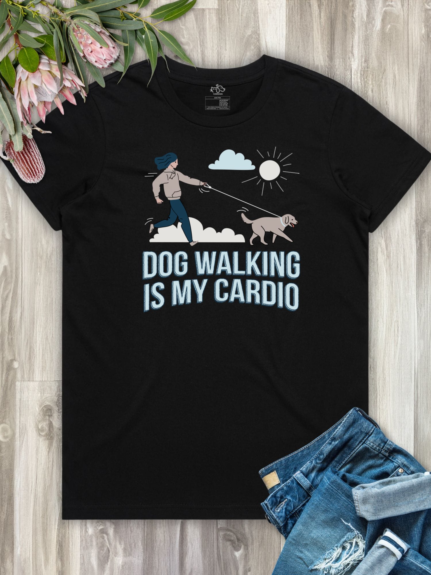 Dog Walking Is My Cardio Ava Women's Regular Fit Tee