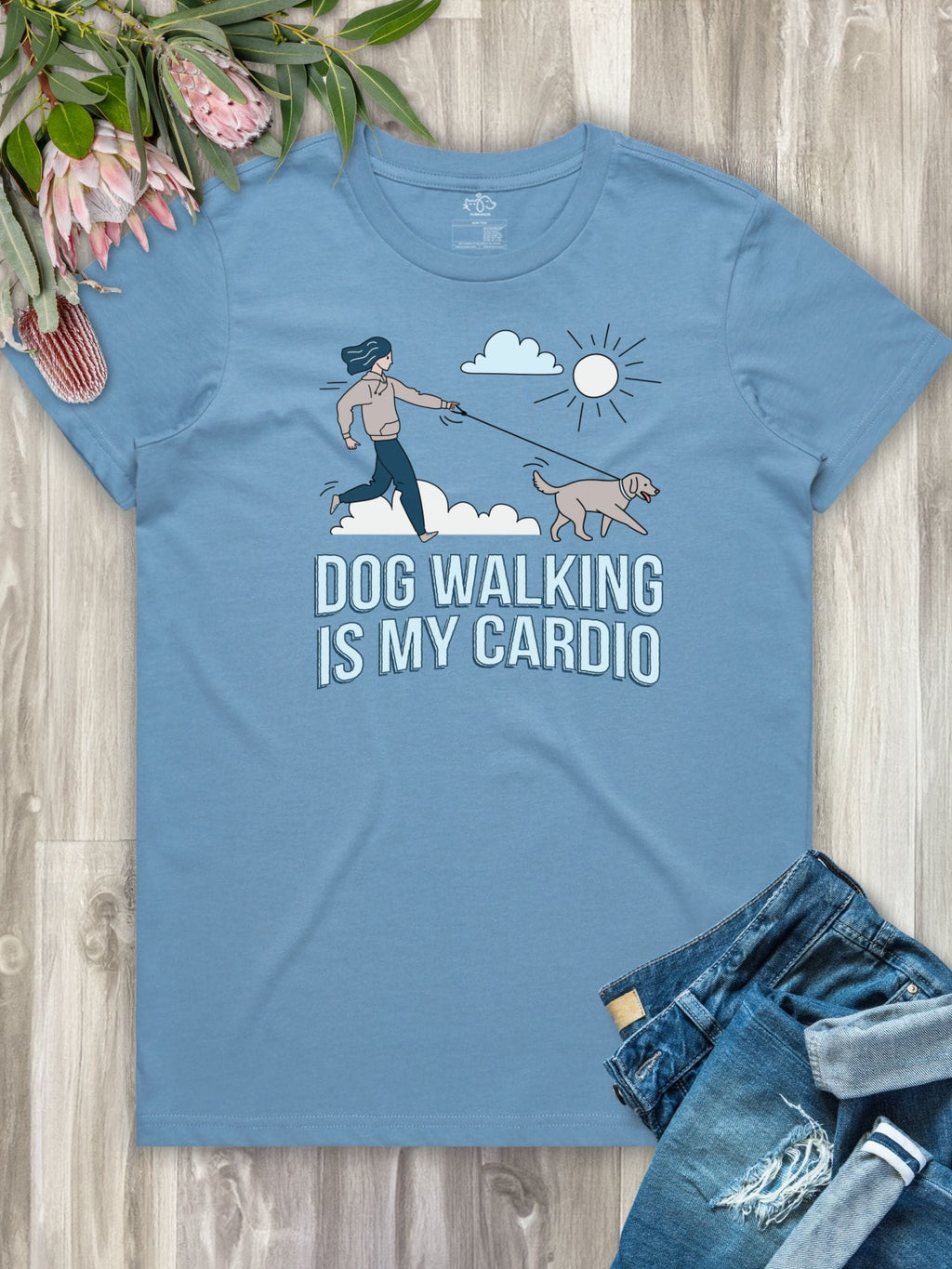 Dog Walking Is My Cardio Ava Women's Regular Fit Tee