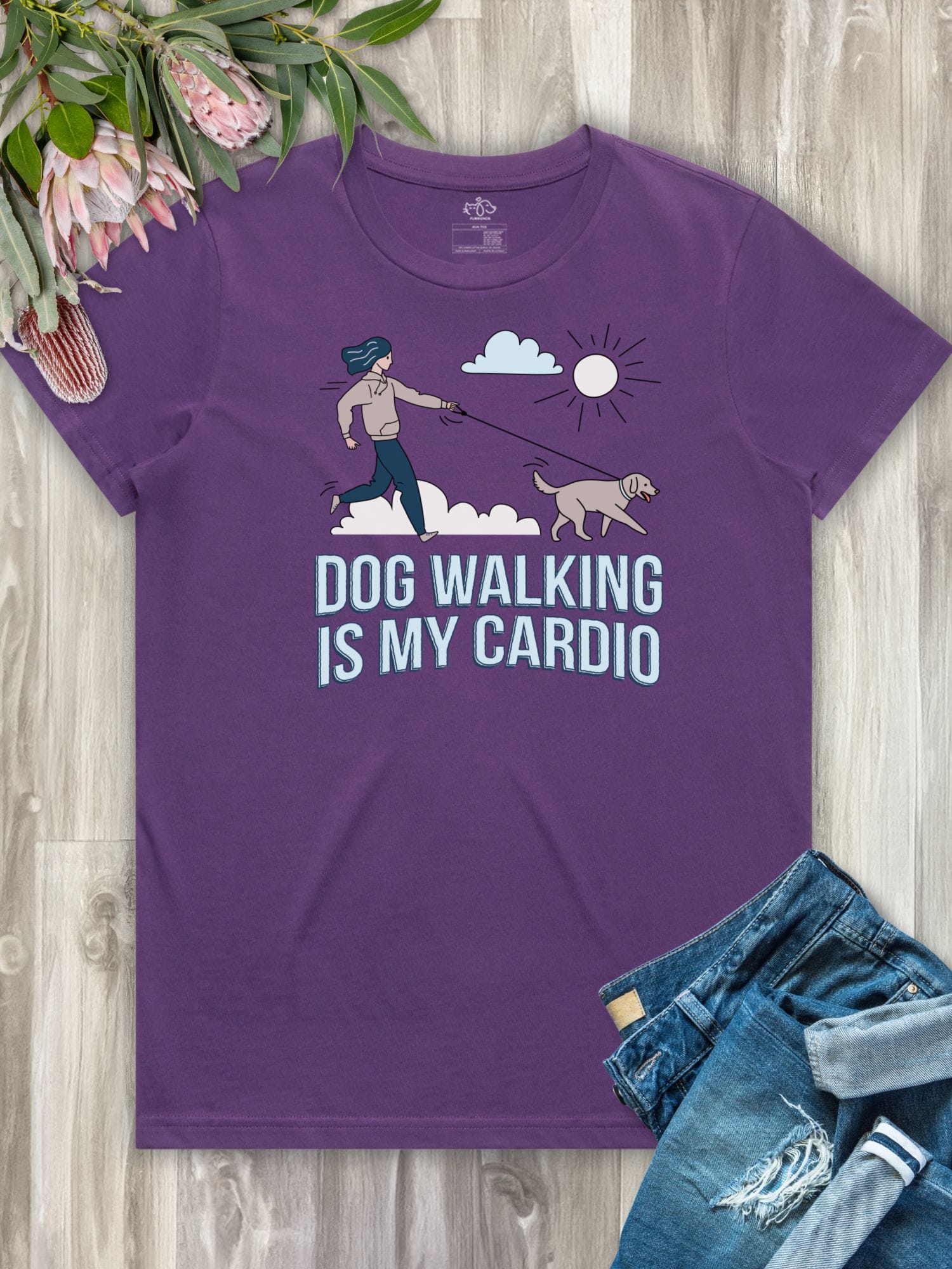 Dog Walking Is My Cardio Ava Women's Regular Fit Tee