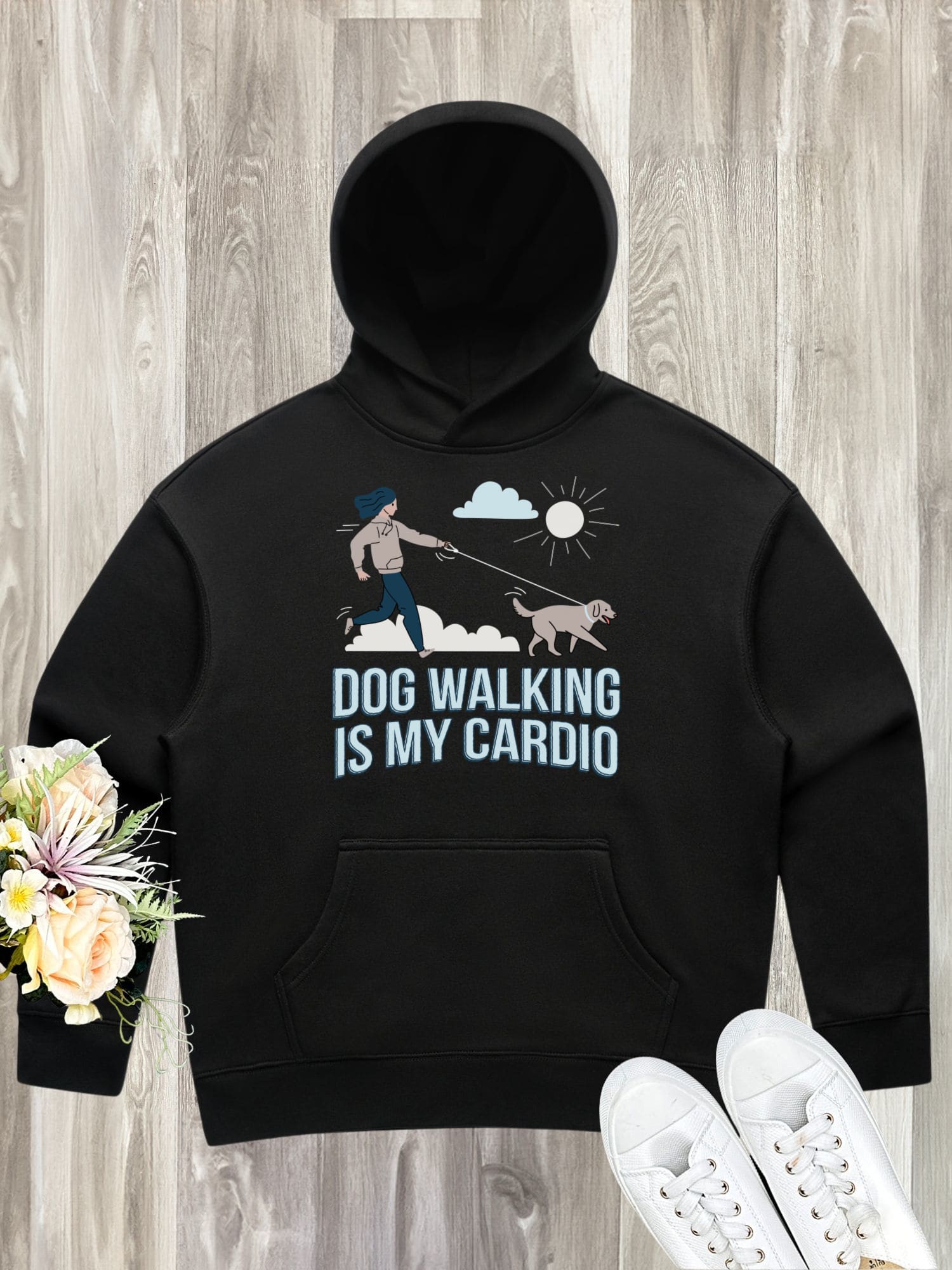 Dog Walking Is My Cardio Women's Comfort Hood