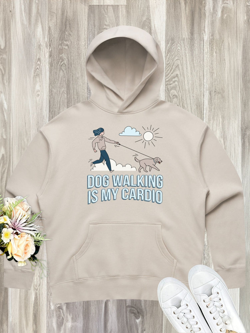 Dog Walking Is My Cardio Women's Comfort Hood