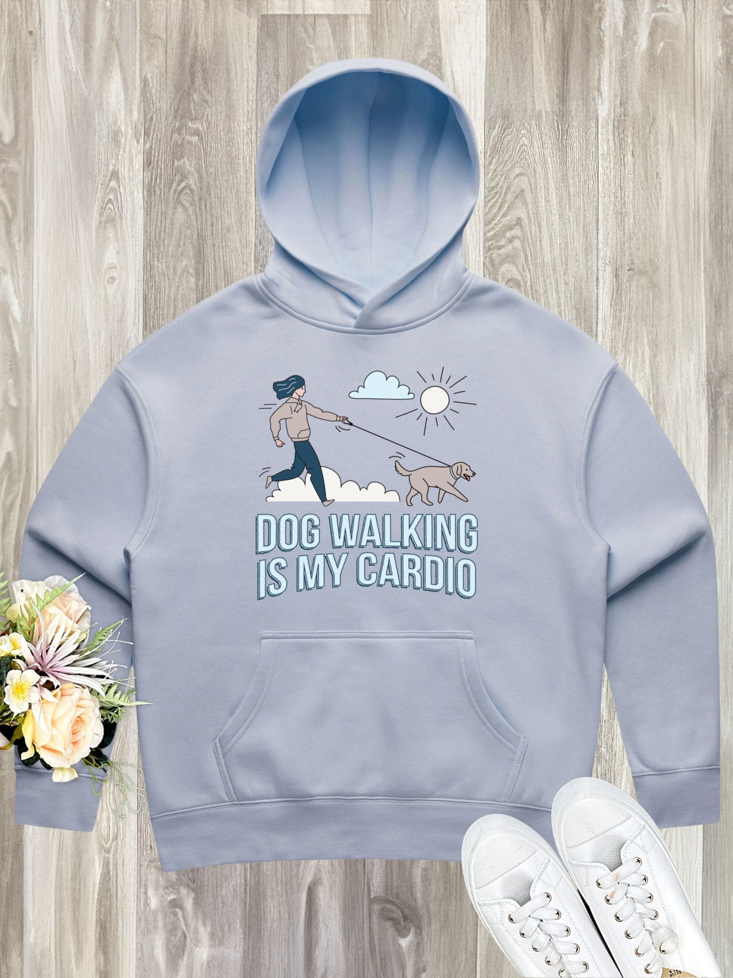 Dog Walking Is My Cardio Women's Comfort Hood