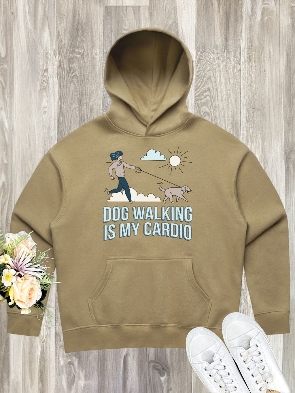 Dog Walking Is My Cardio Women's Comfort Hood