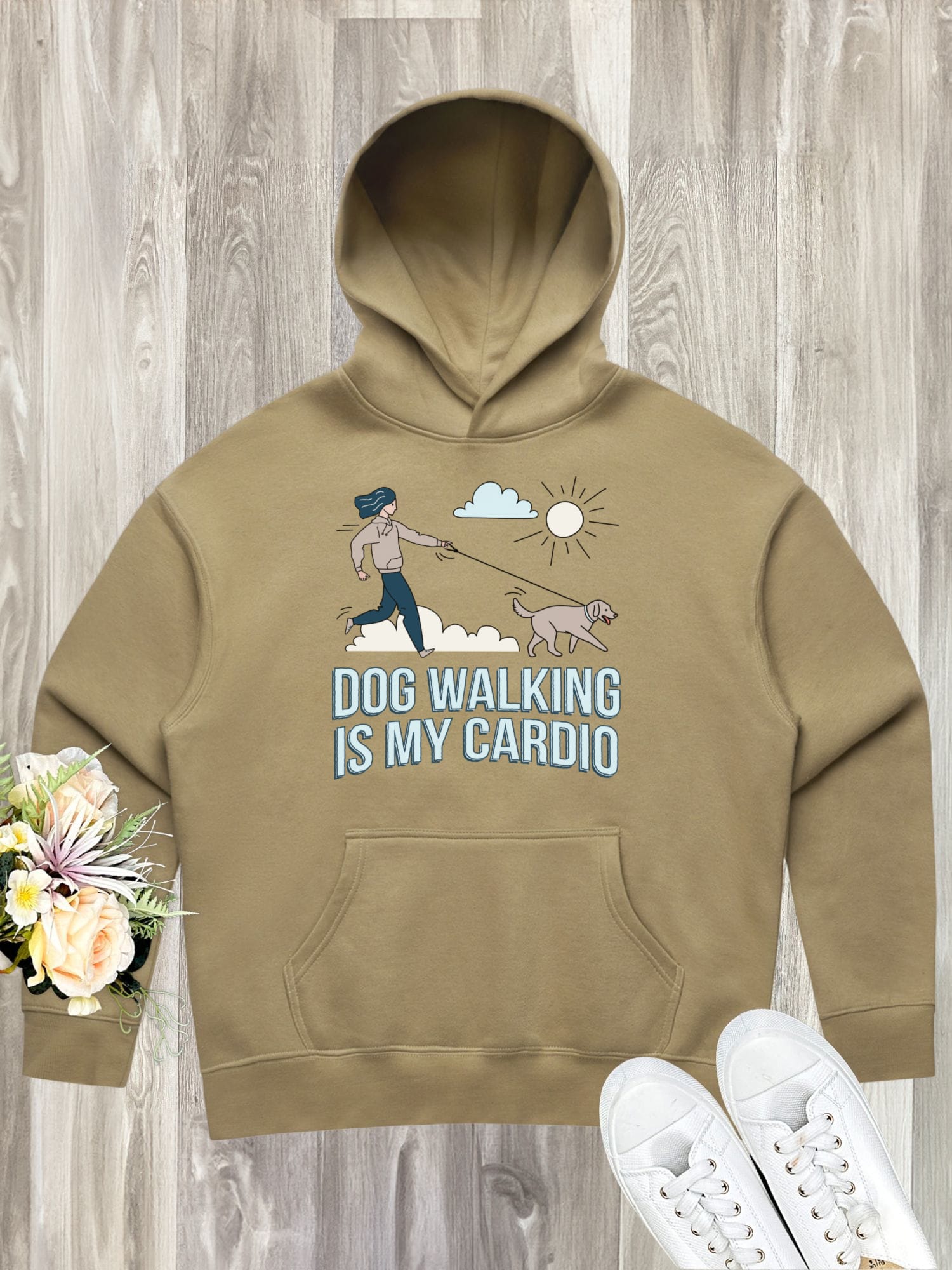 Dog Walking Is My Cardio Women's Comfort Hood