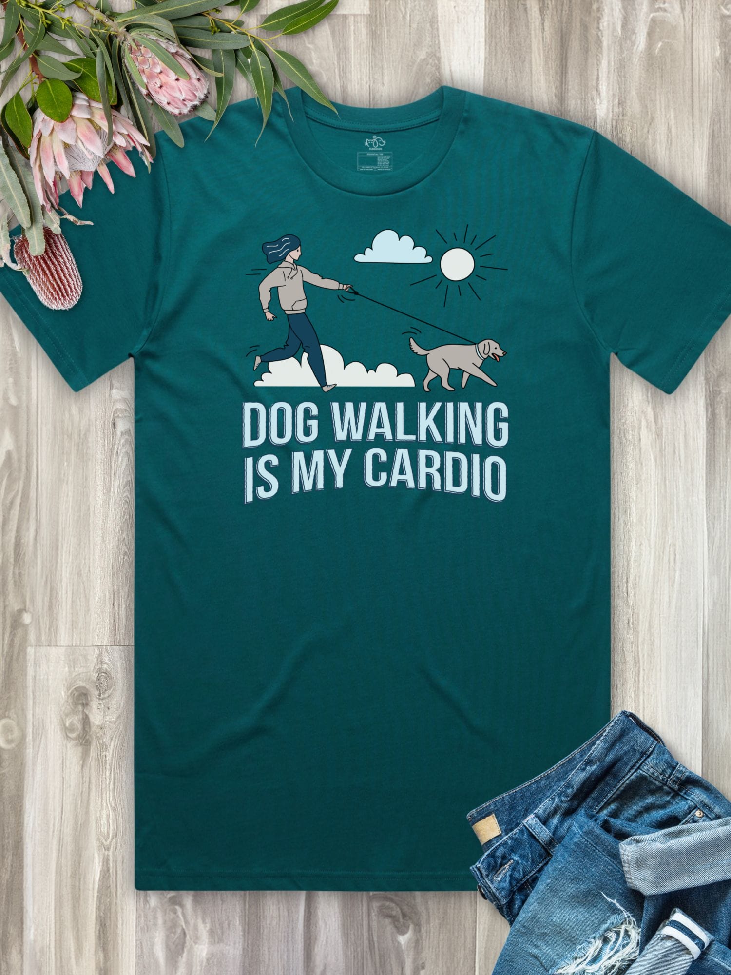 Dog Walking Is My Cardio Essential Unisex Tee