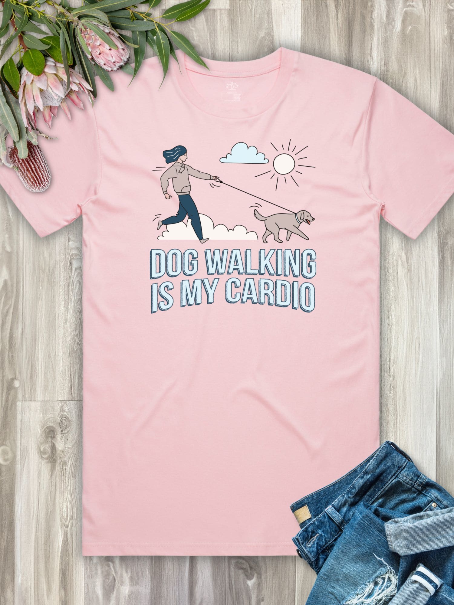 Dog Walking Is My Cardio Essential Unisex Tee