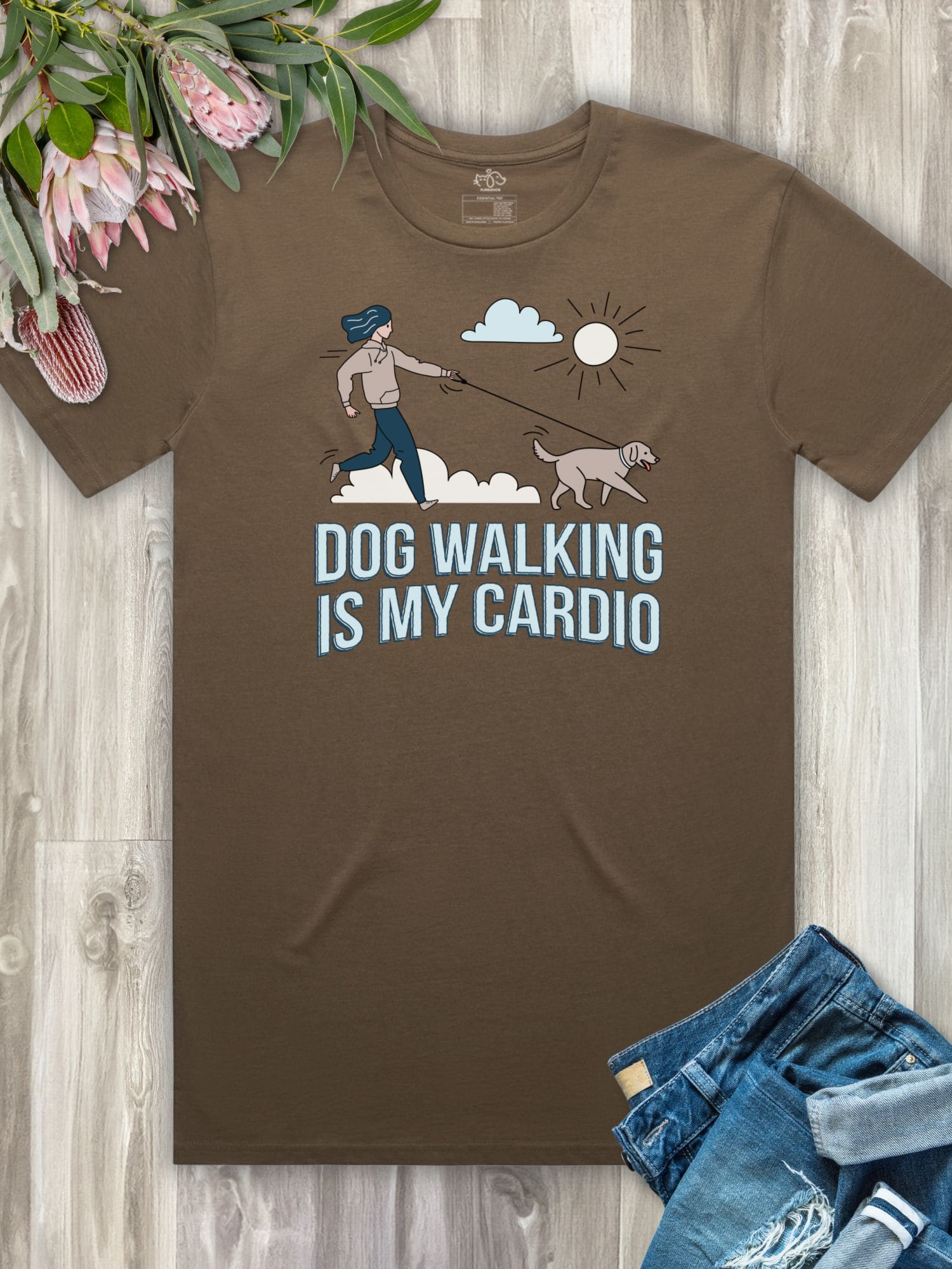 Dog Walking Is My Cardio Essential Unisex Tee