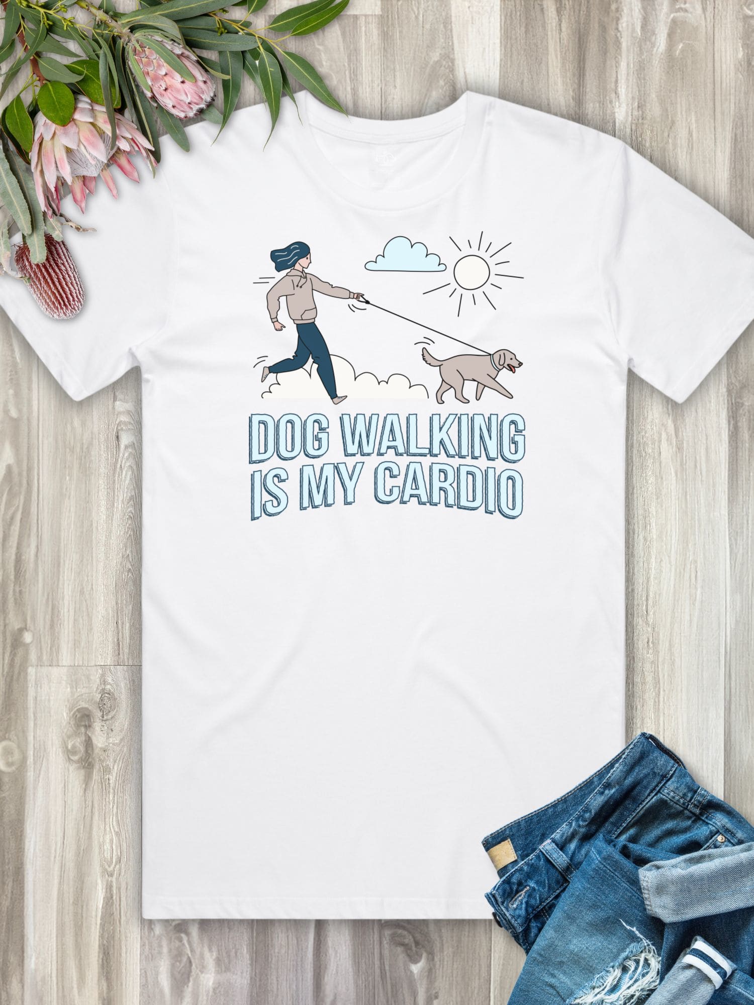Dog Walking Is My Cardio Essential Unisex Tee