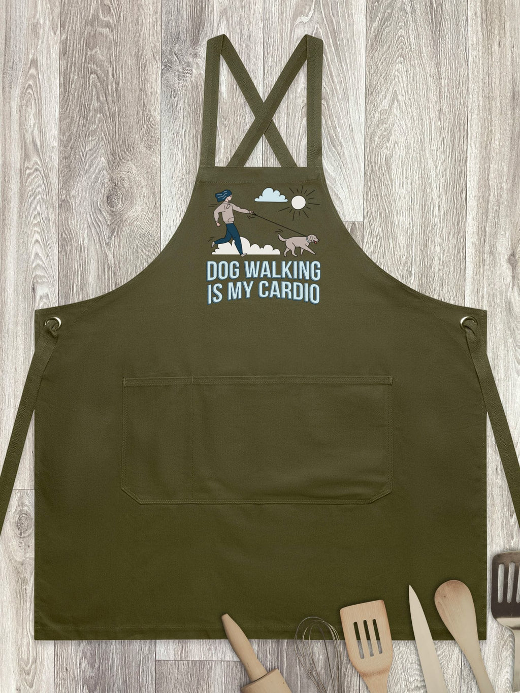 Dog Walking Is My Cardio Jarrah Crossback Apron