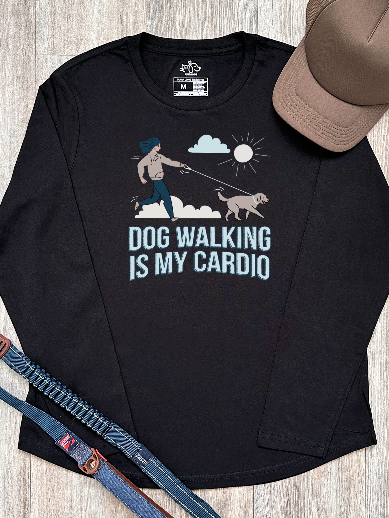 Dog Walking Is My Cardio Olivia Women's Long Sleeve Tee