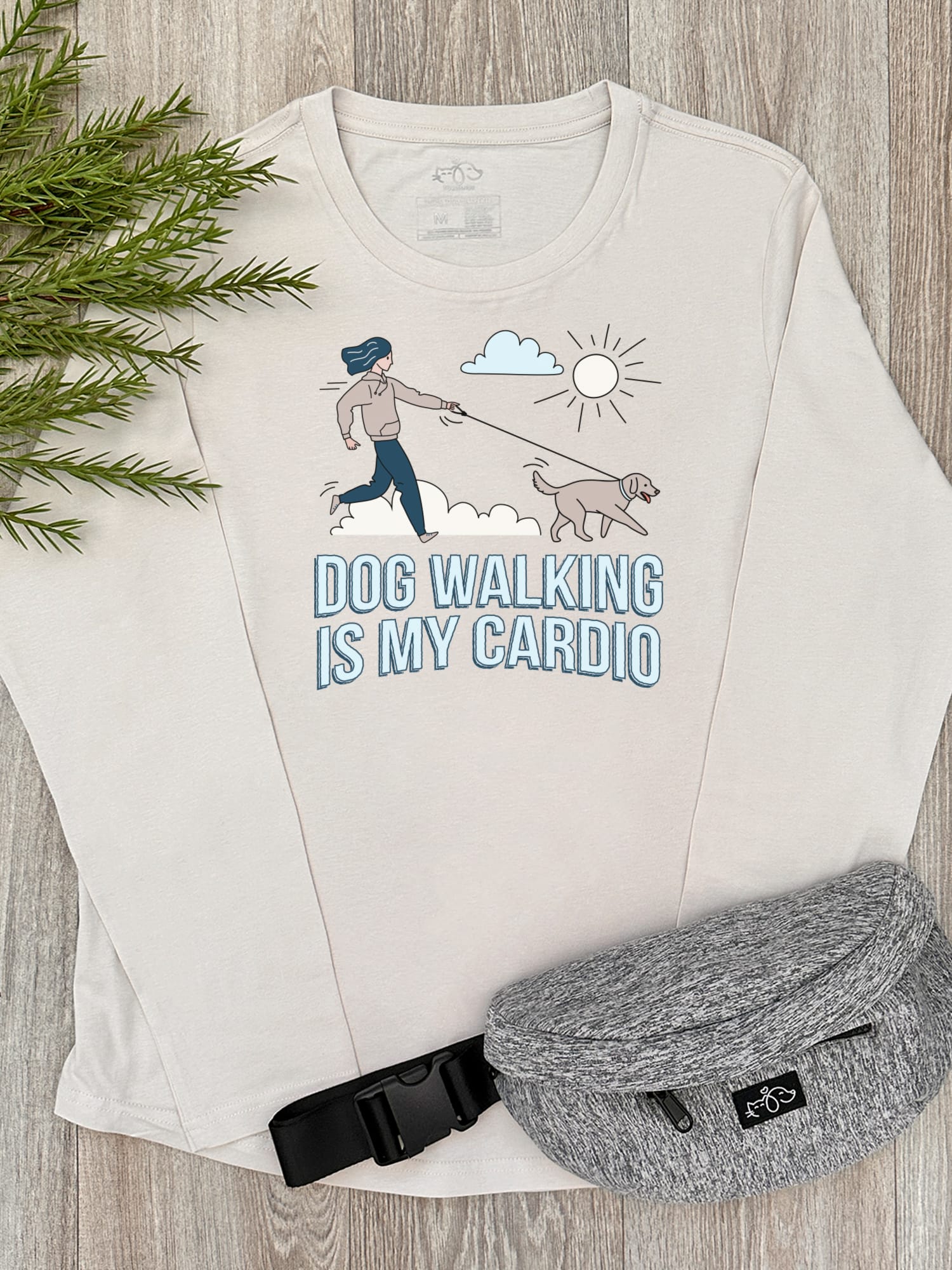 Dog Walking Is My Cardio Olivia Women's Long Sleeve Tee