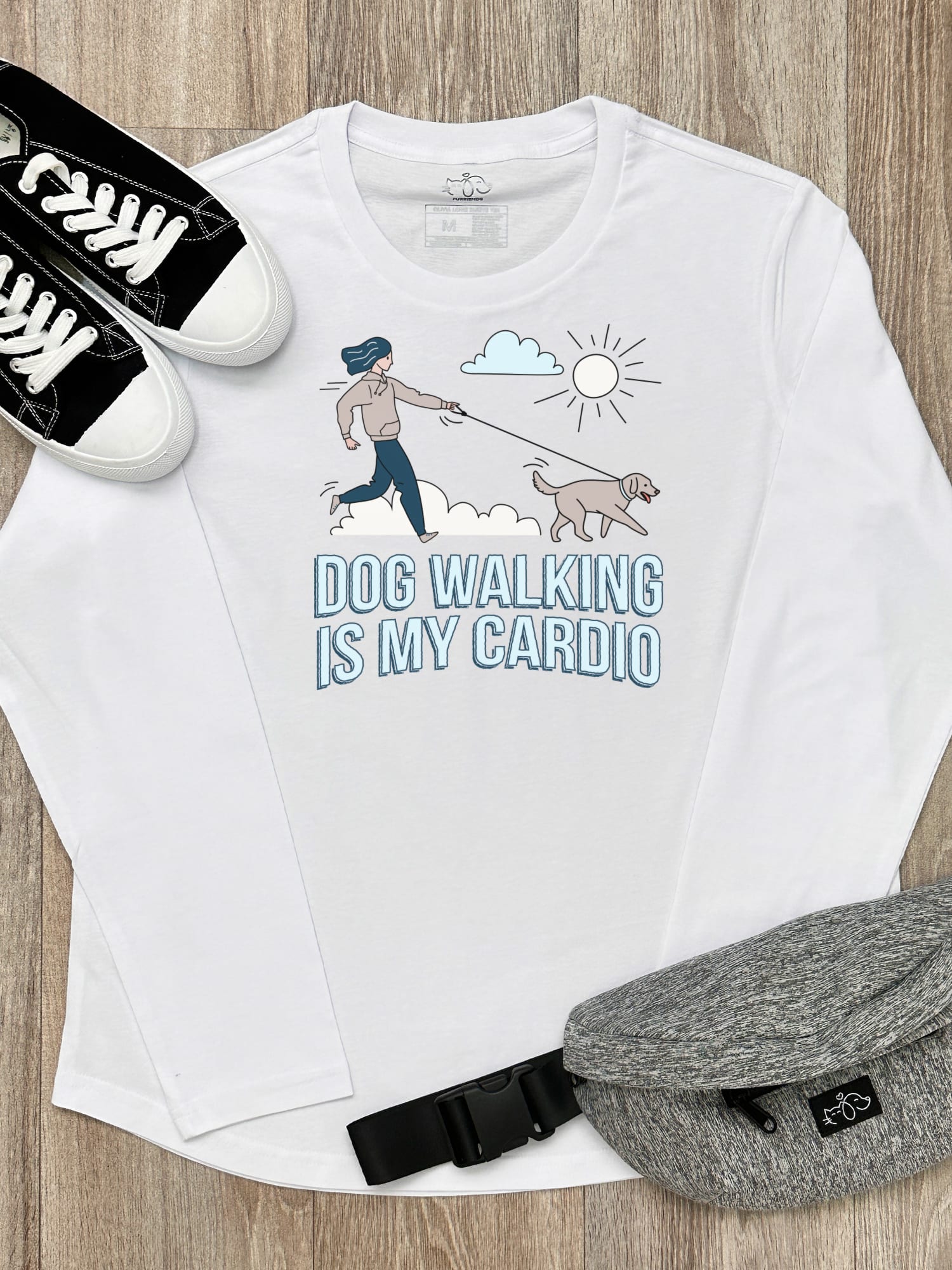 Dog Walking Is My Cardio Olivia Women's Long Sleeve Tee