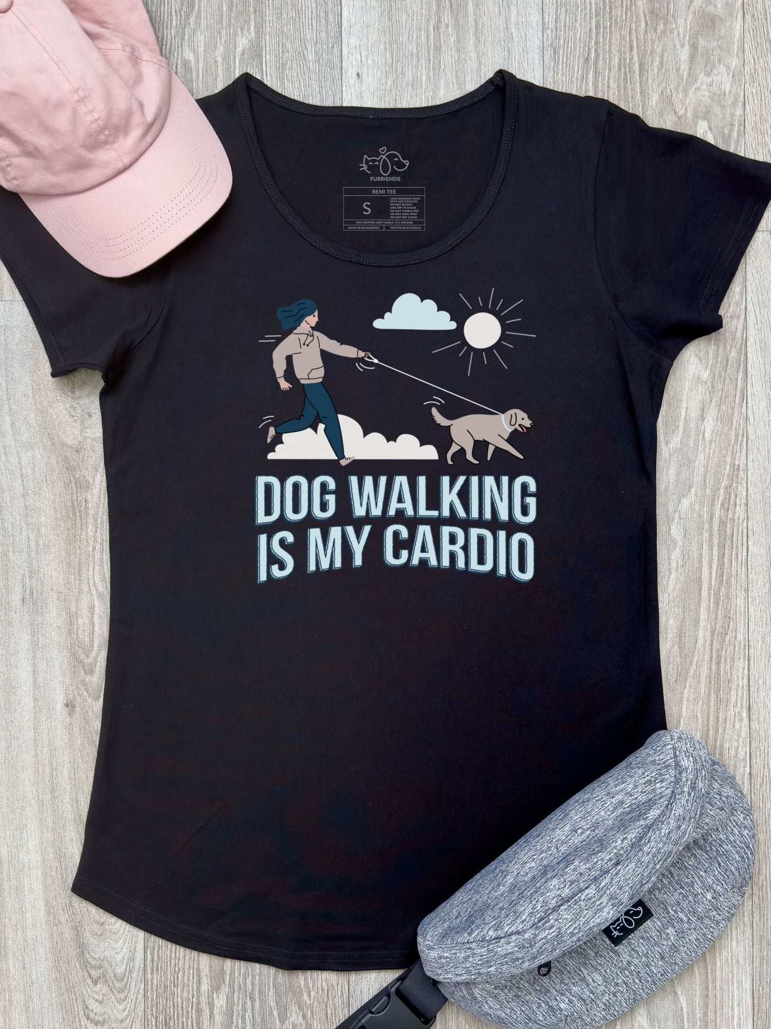 Dog Walking Is My Cardio Remi Women's Scoop Neck Tee
