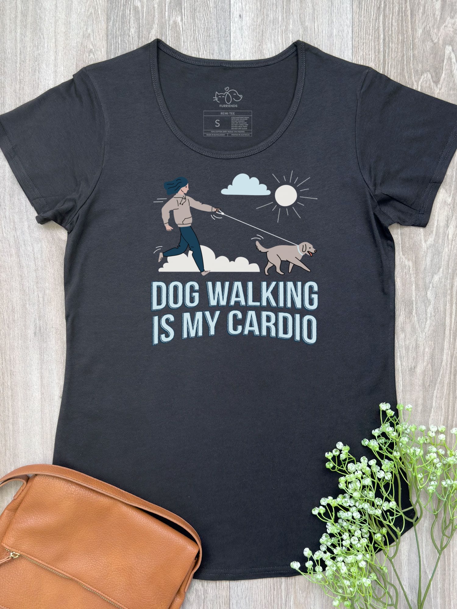 Dog Walking Is My Cardio Remi Women's Scoop Neck Tee