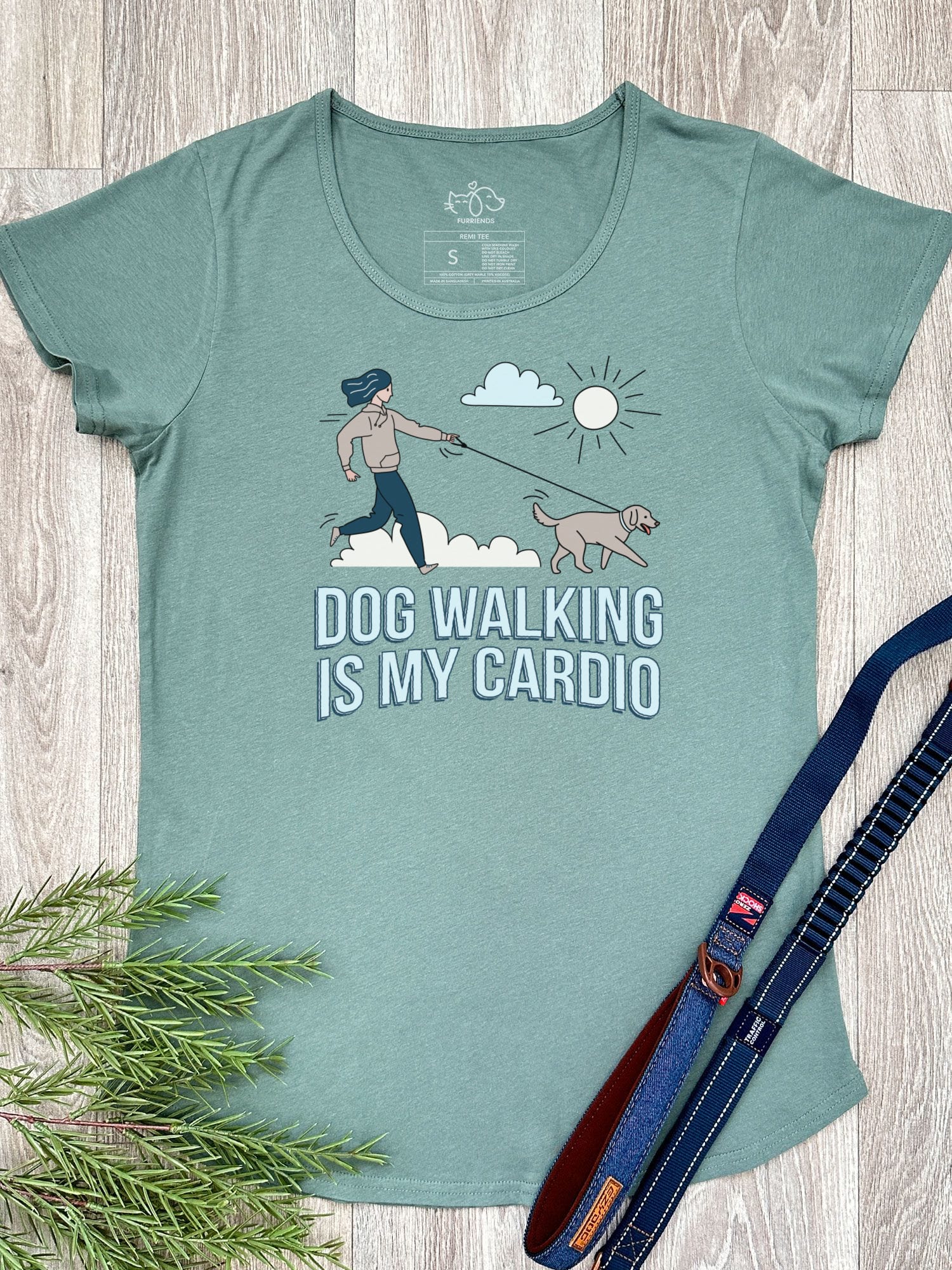 Dog Walking Is My Cardio Remi Women's Scoop Neck Tee