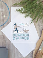 Dog Walking Is My Cardio Tea Towel