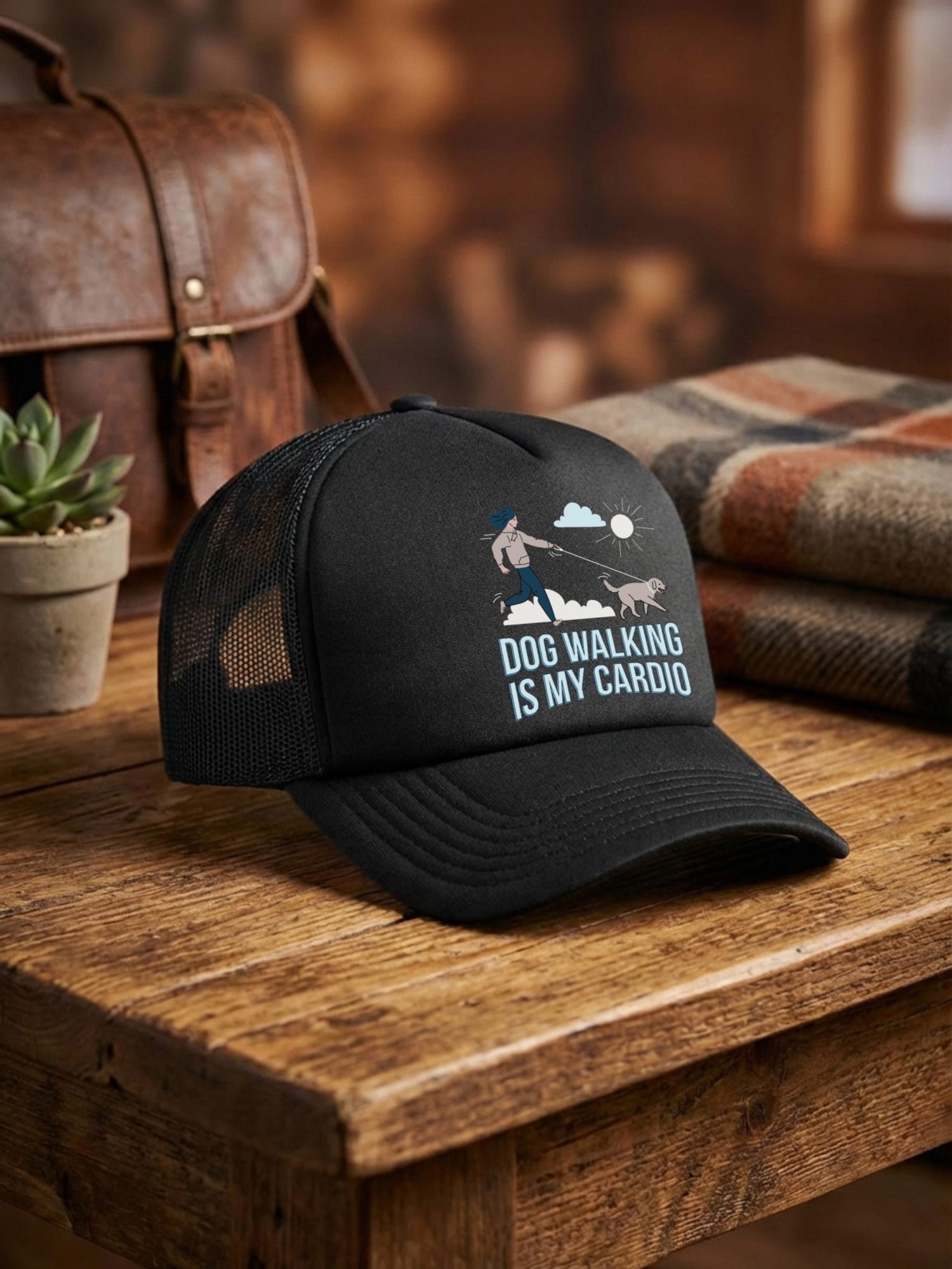Dog Walking Is My Cardio Foam Trucker Cap
