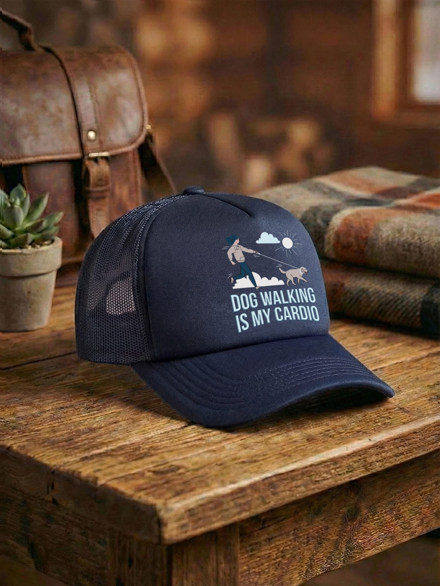 Dog Walking Is My Cardio Foam Trucker Cap