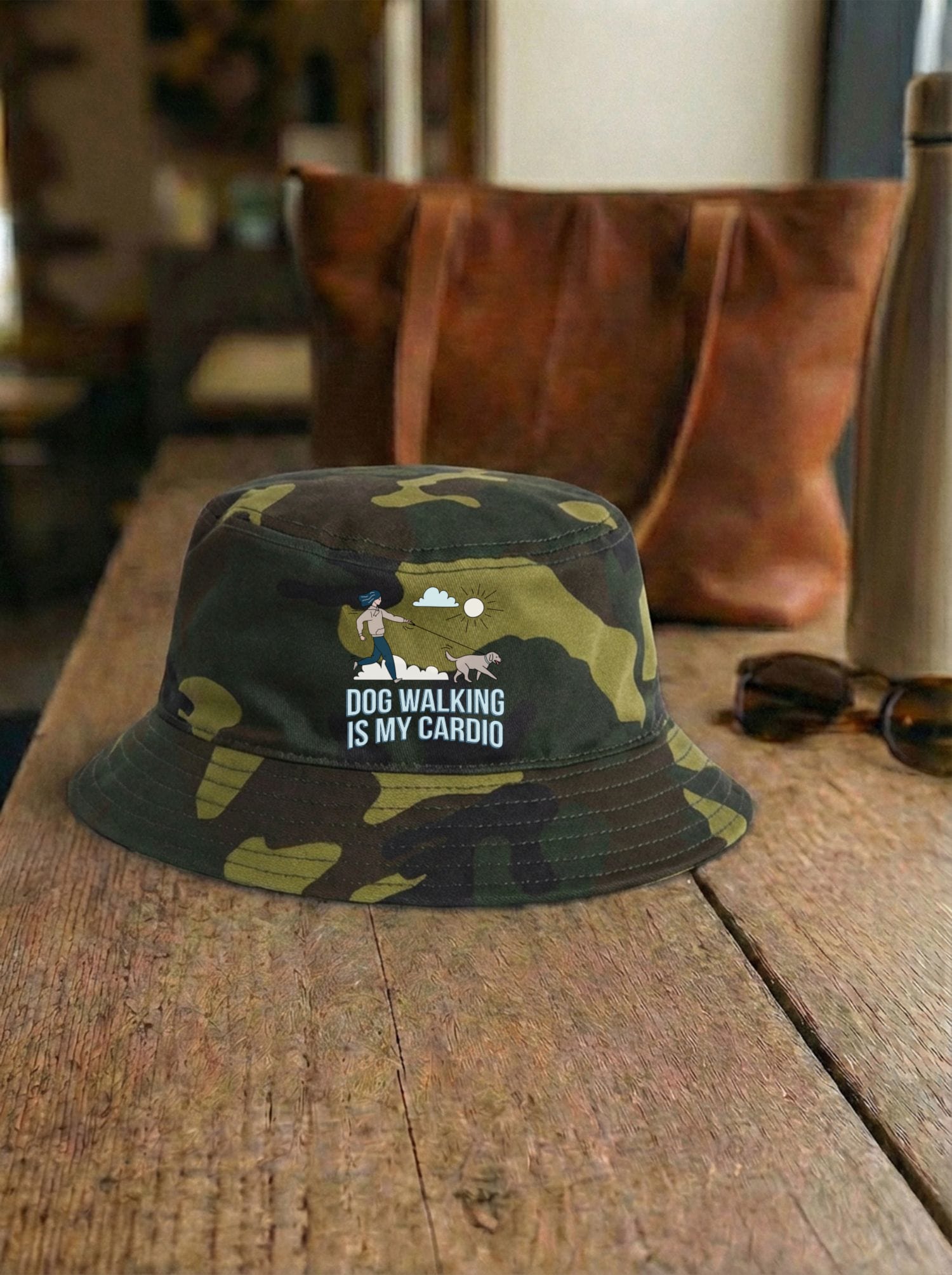 Dog Walking Is My Cardio Bucket Hat