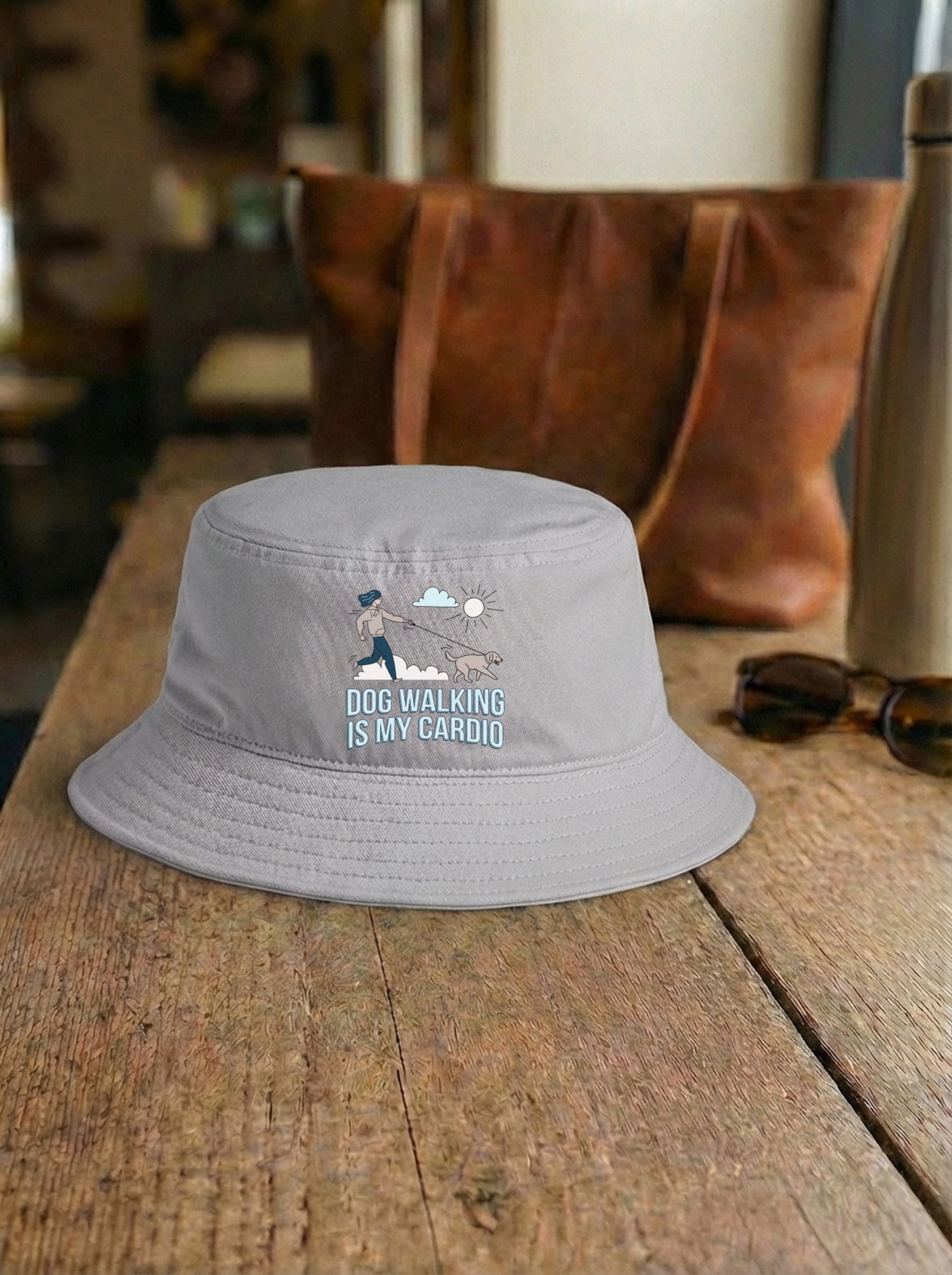 Dog Walking Is My Cardio Bucket Hat