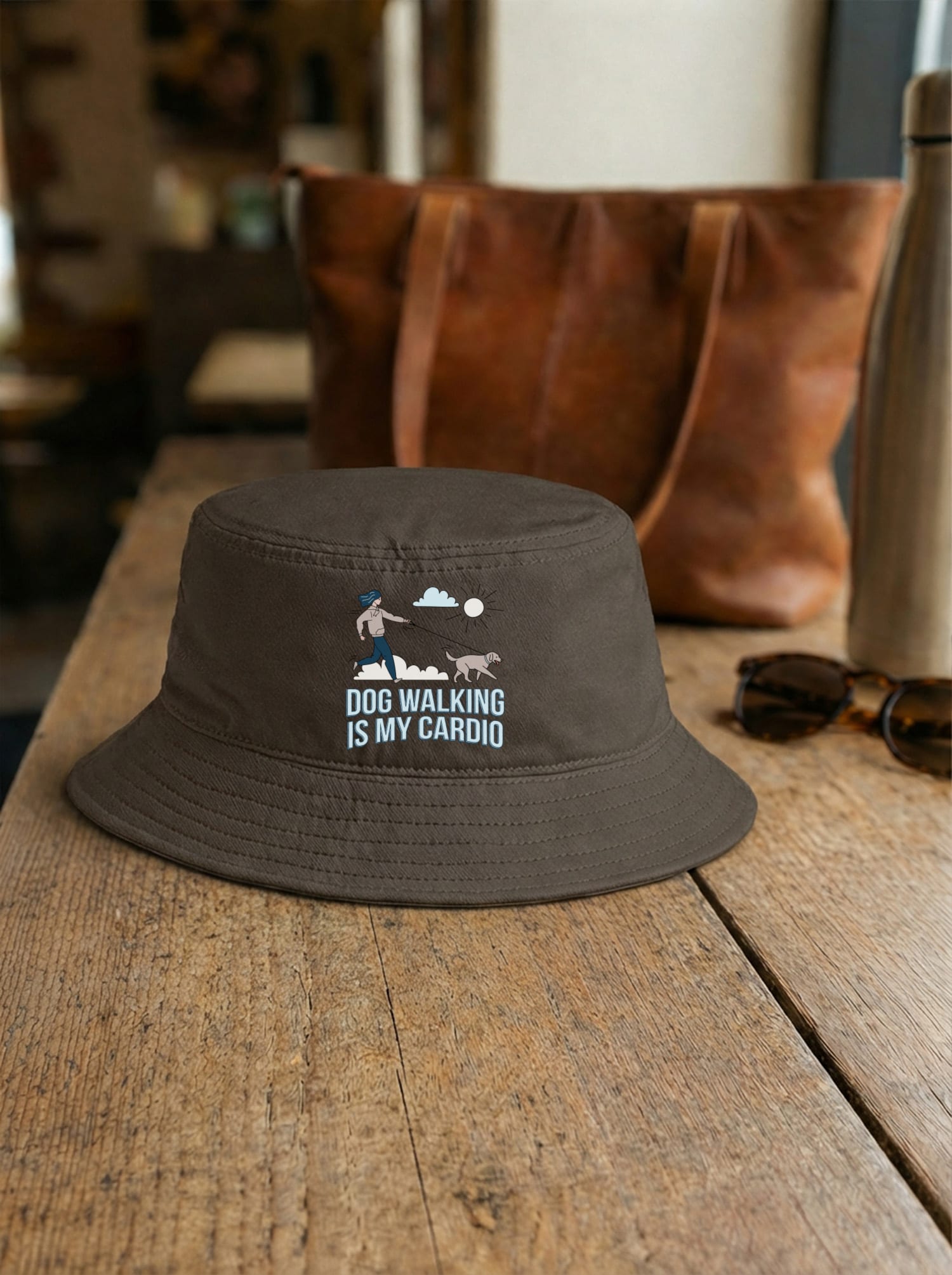 Dog Walking Is My Cardio Bucket Hat