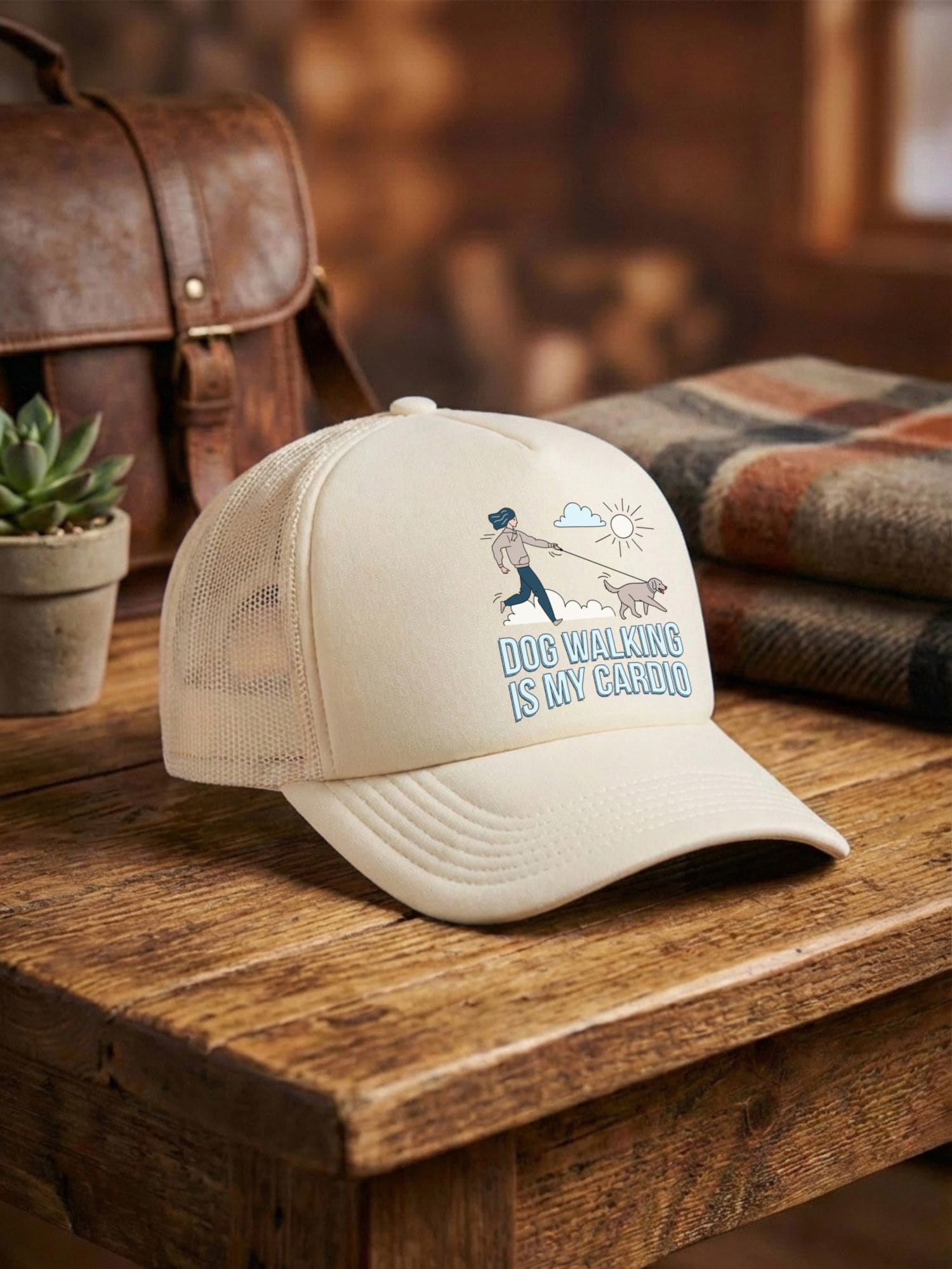 Dog Walking Is My Cardio Foam Trucker Cap