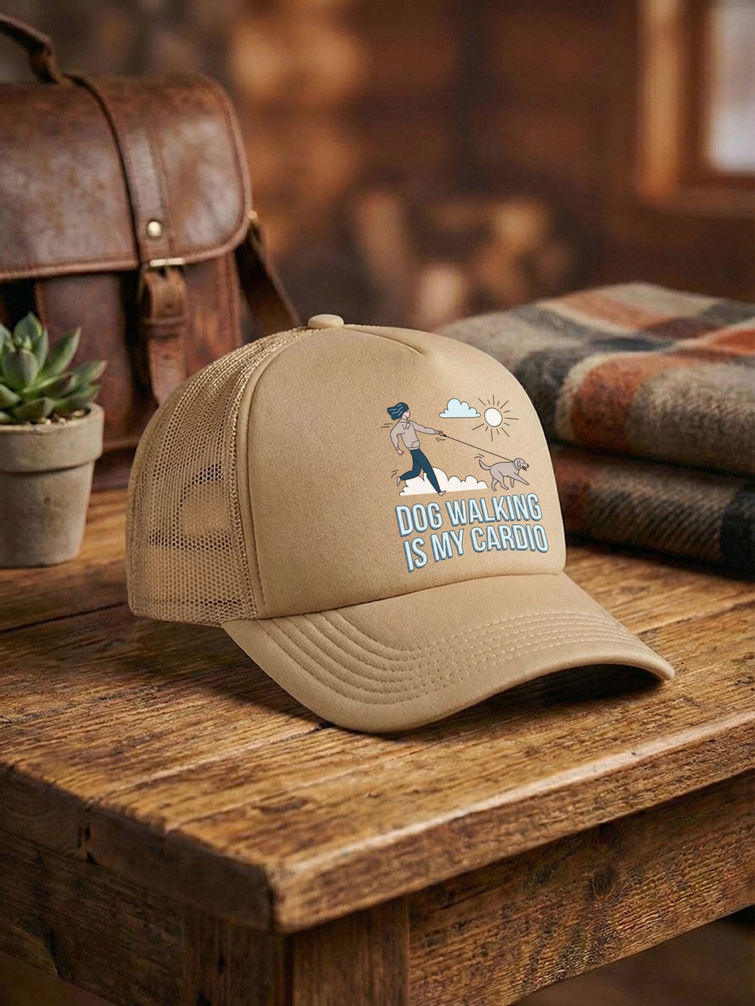 Dog Walking Is My Cardio Foam Trucker Cap