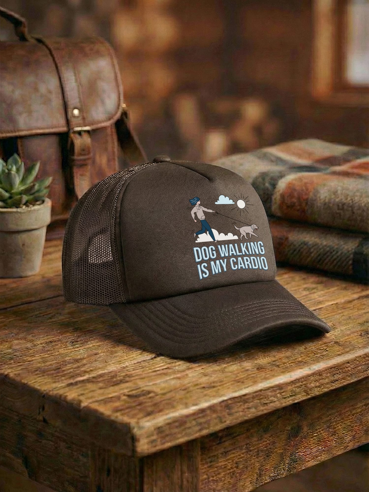 Dog Walking Is My Cardio Foam Trucker Cap