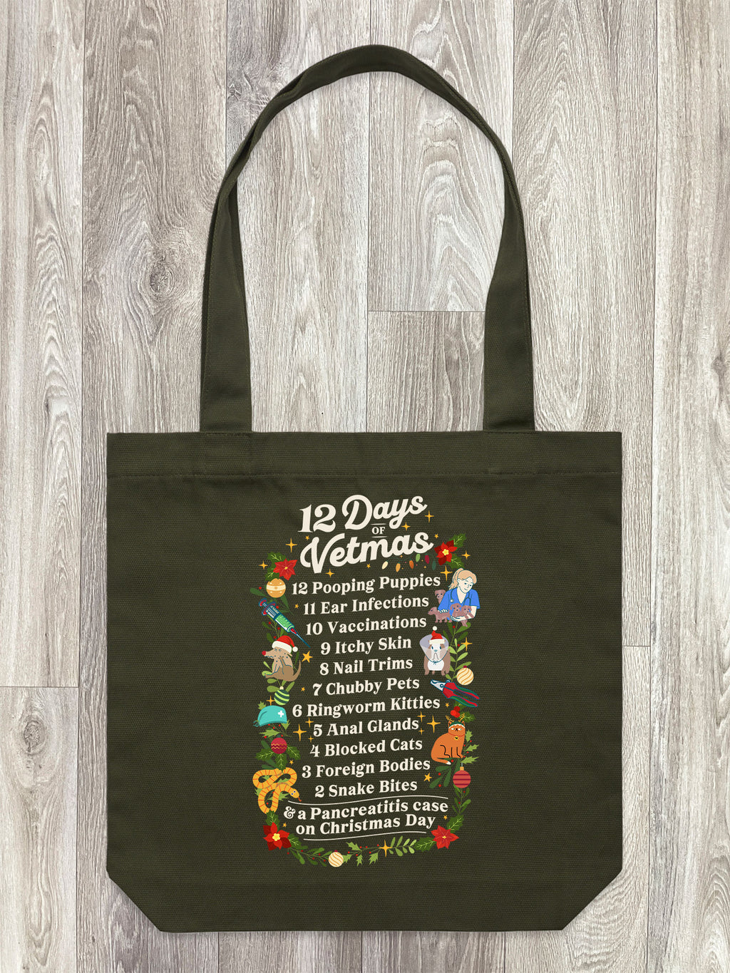12 Days Of Vetmas Edith Tote Bag