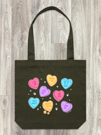 Candy Hearts - Dog Edith Tote Bag