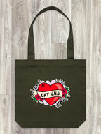 Cat Mum Heart Tattoo Edith Tote Bag