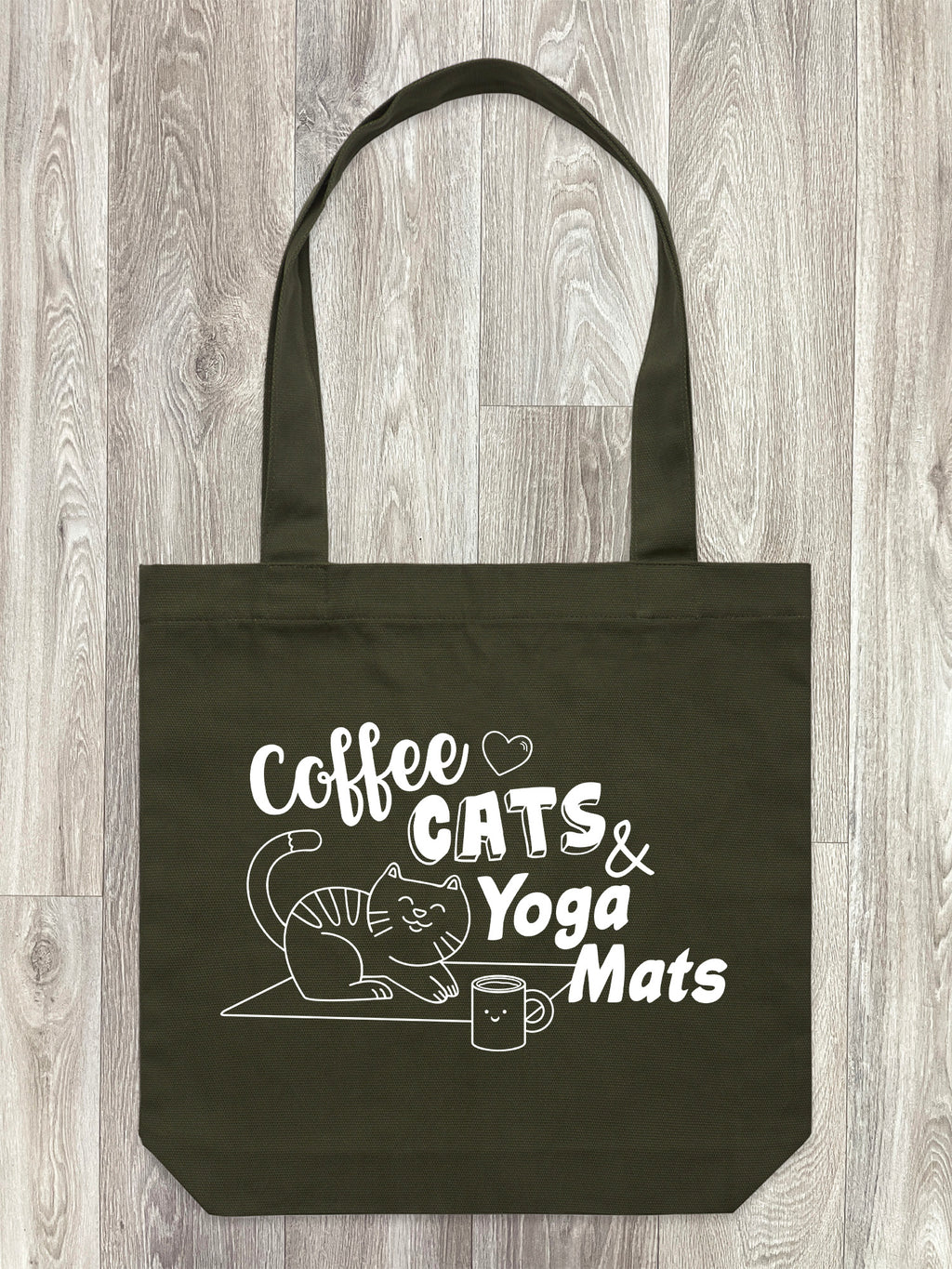 Coffee, Cats & Yoga Mats Edith Tote Bag