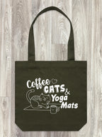 Coffee, Cats & Yoga Mats Edith Tote Bag