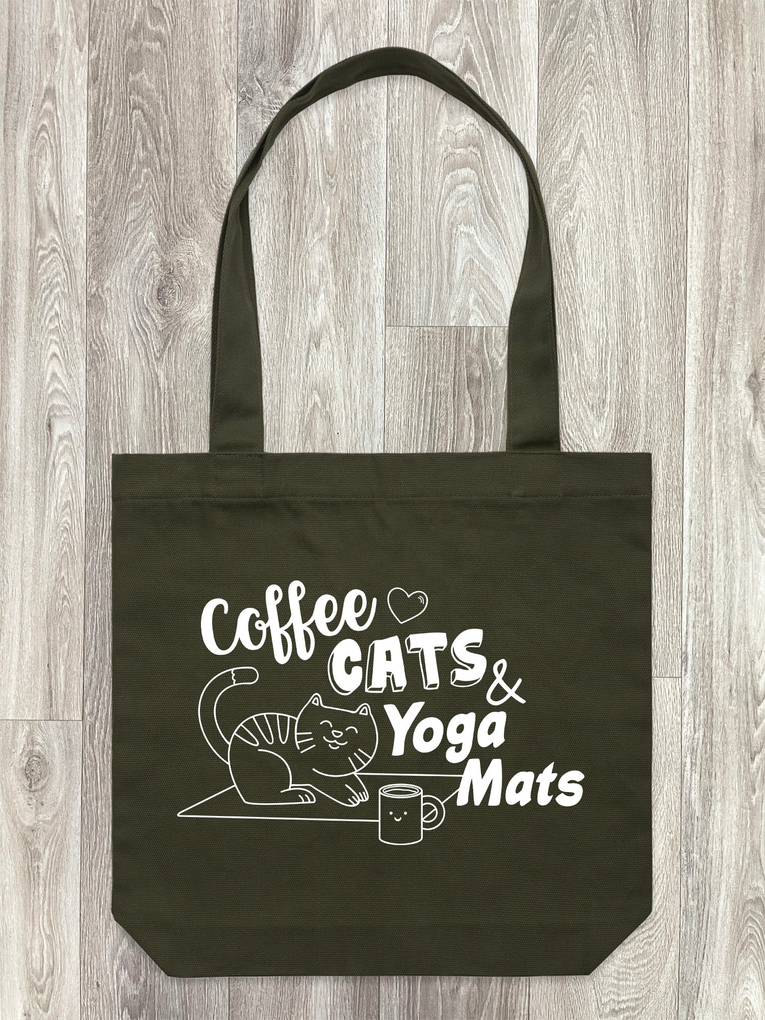 Coffee, Cats & Yoga Mats Edith Tote Bag