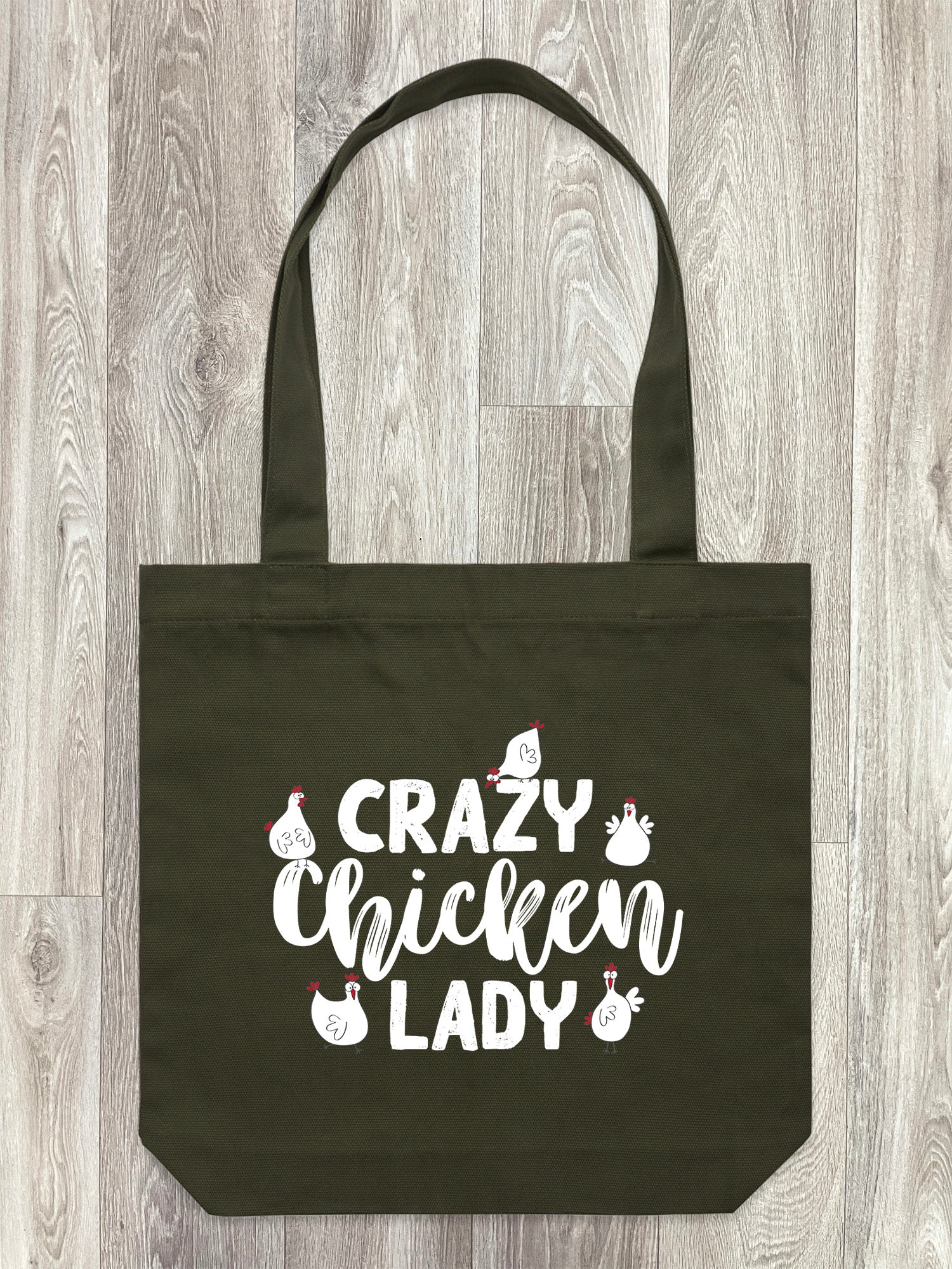 Crazy Chicken Lady Edith Tote Bag