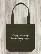 Dogs Are My Love Language Edith Tote Bag